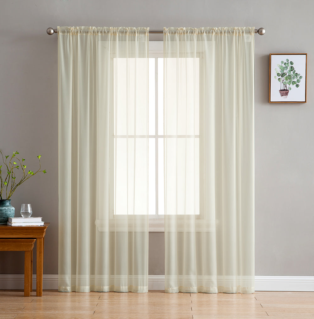 Lucento Sheer Rod Pocket Curtain Panels