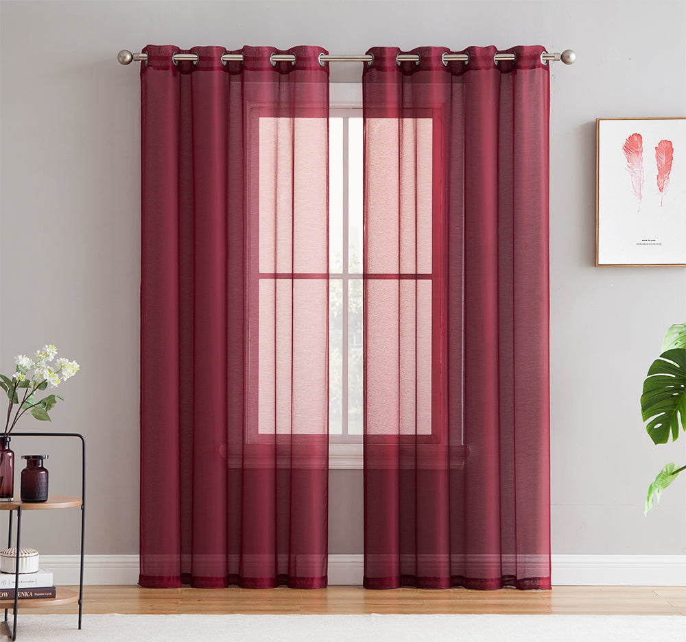 Victoria Semi-Sheer Grommet Curtain Panels
