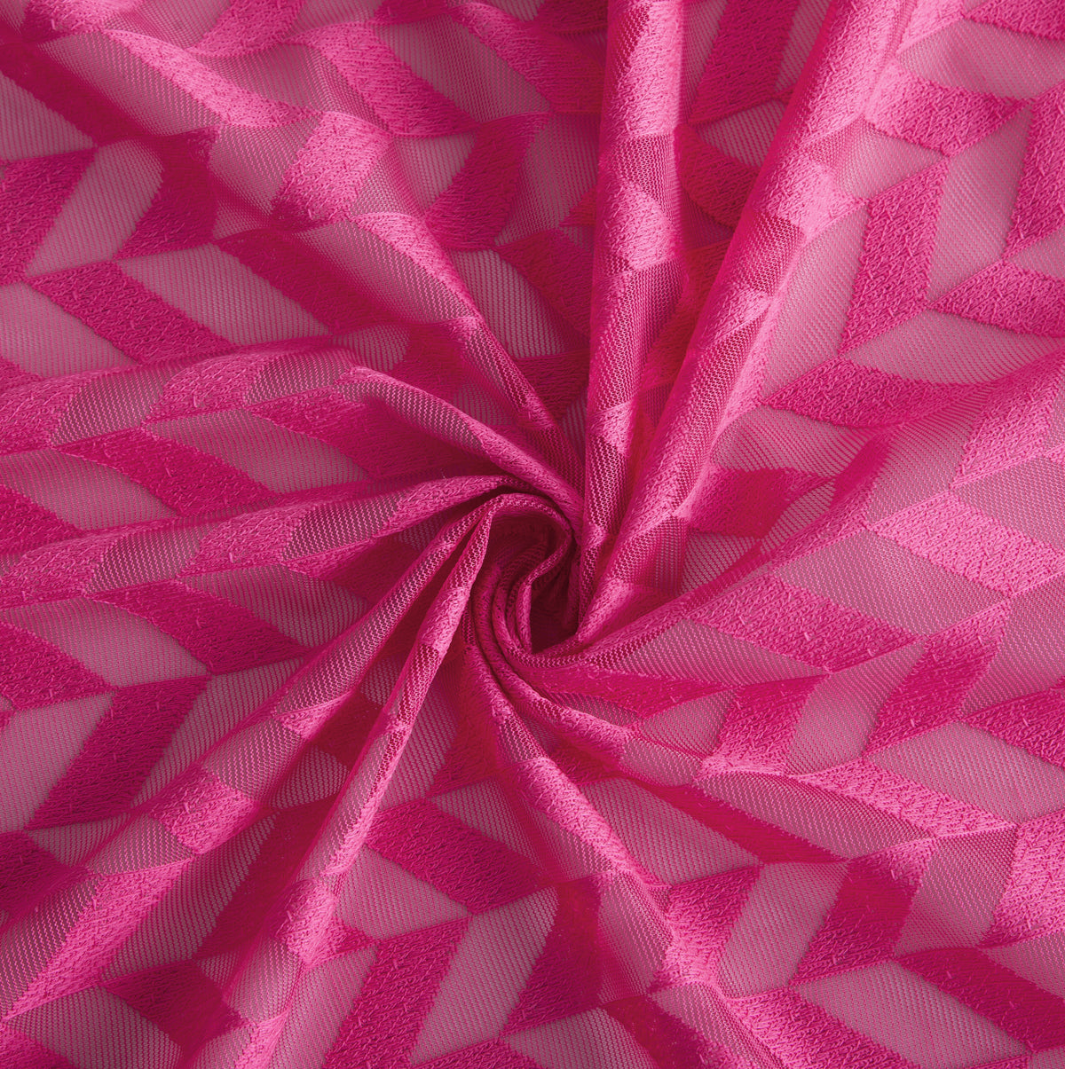 Herringbone Lace Sheer Rod Pocket Curtain Panels