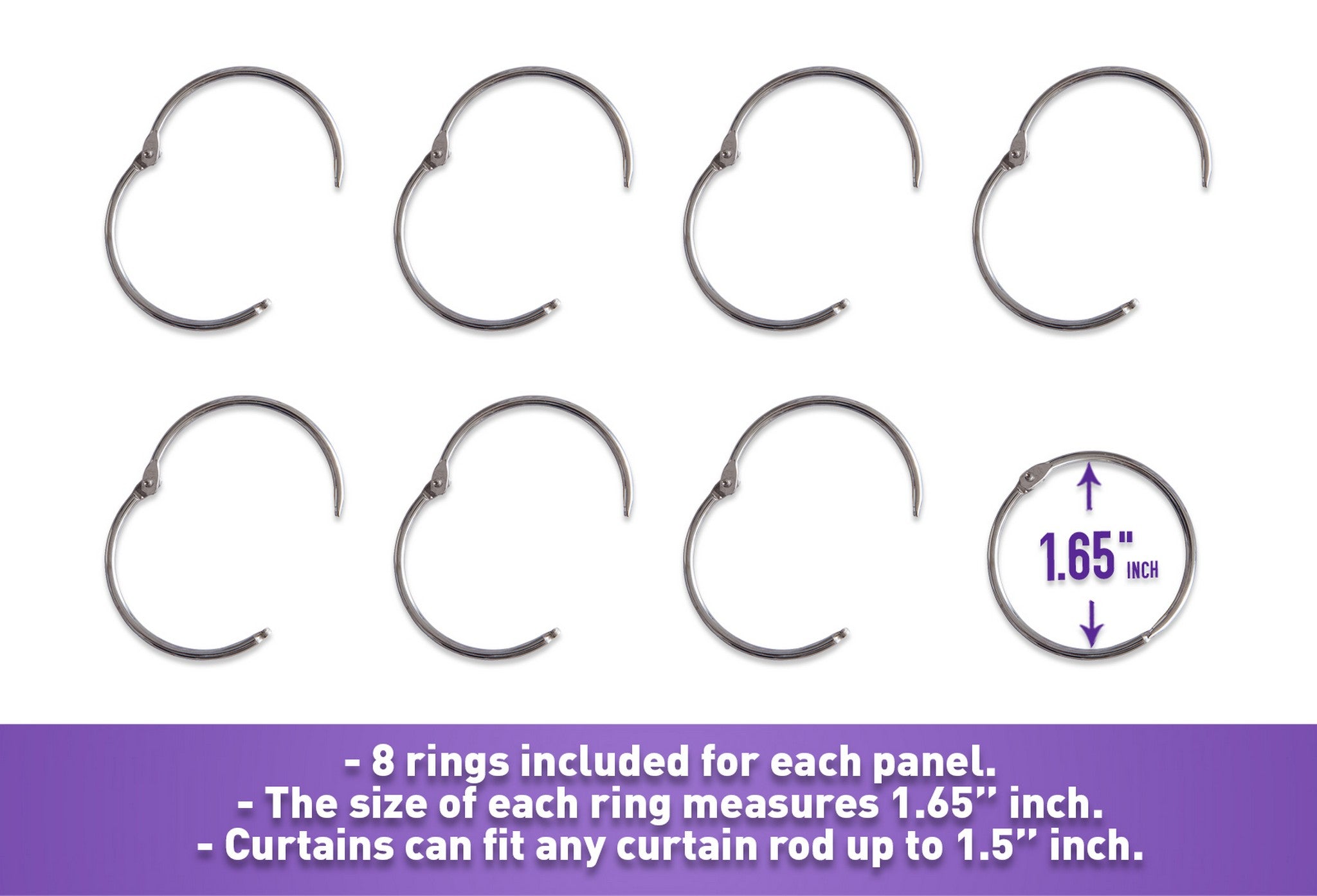 White Thermal 100% Blackout Grommet Curtain Liner