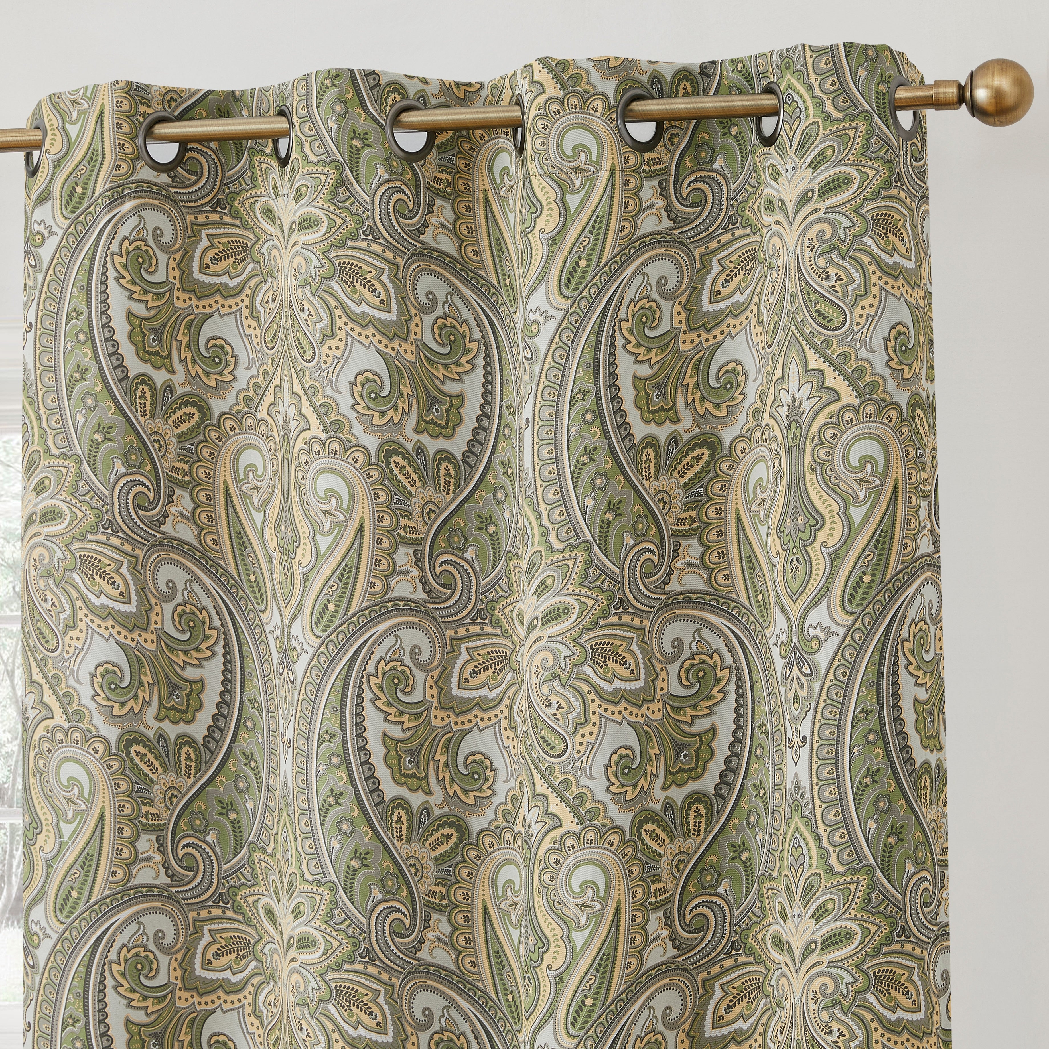 Paris Paisley Room Darkening Grommet Panels