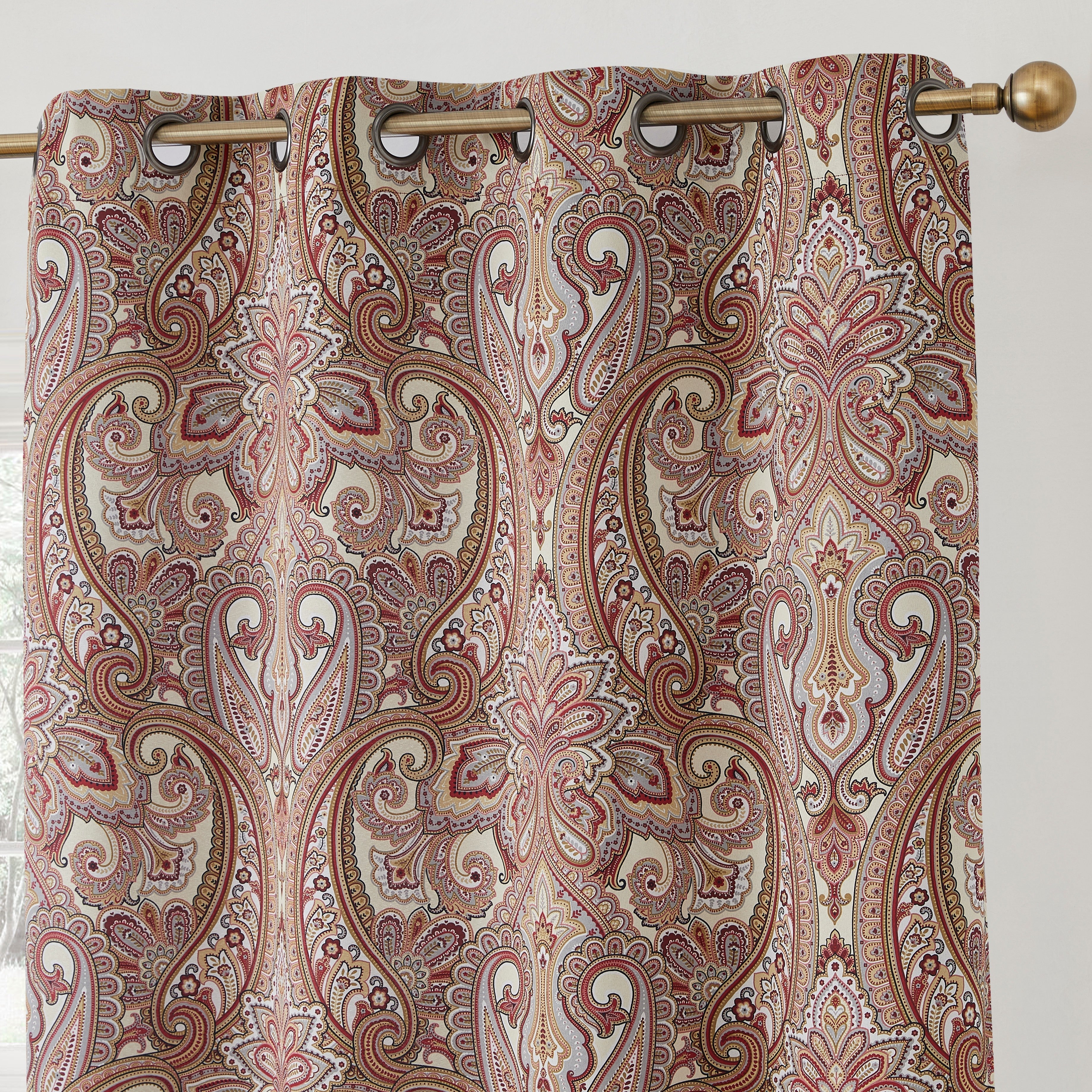 Paris Paisley Room Darkening Grommet Panels