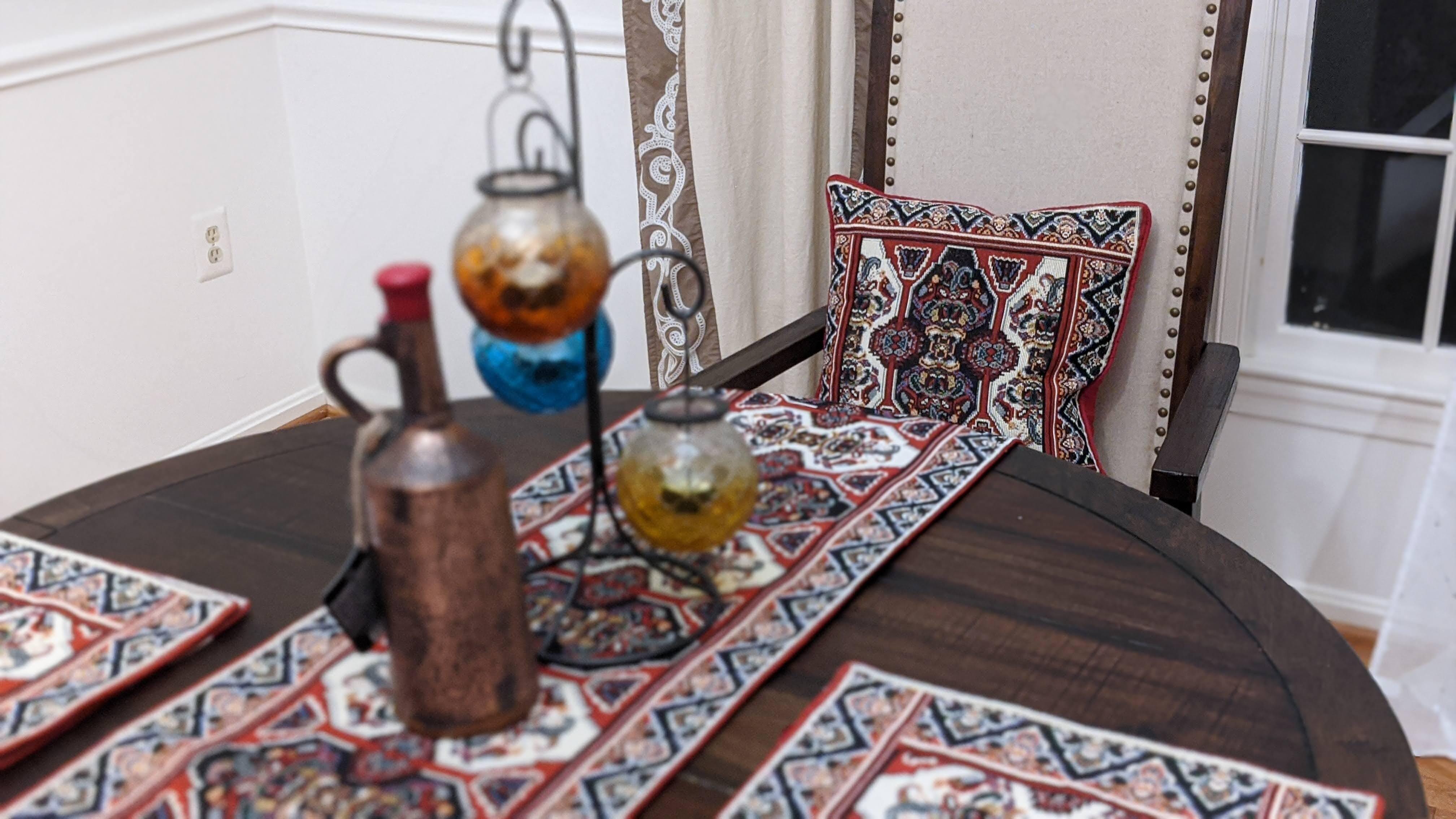 Elegant Majestic Kilim Red Rug Ornate Tapestry Throw Pillow Covers 16" x 16" (18195)