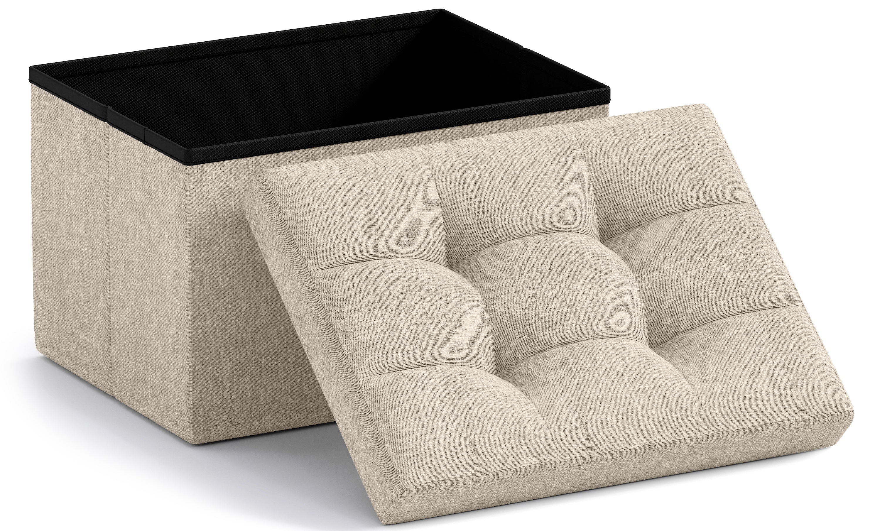 Ornavo Home Foldable Small Rectangle Storage Ottoman - 12 x 16 x 12