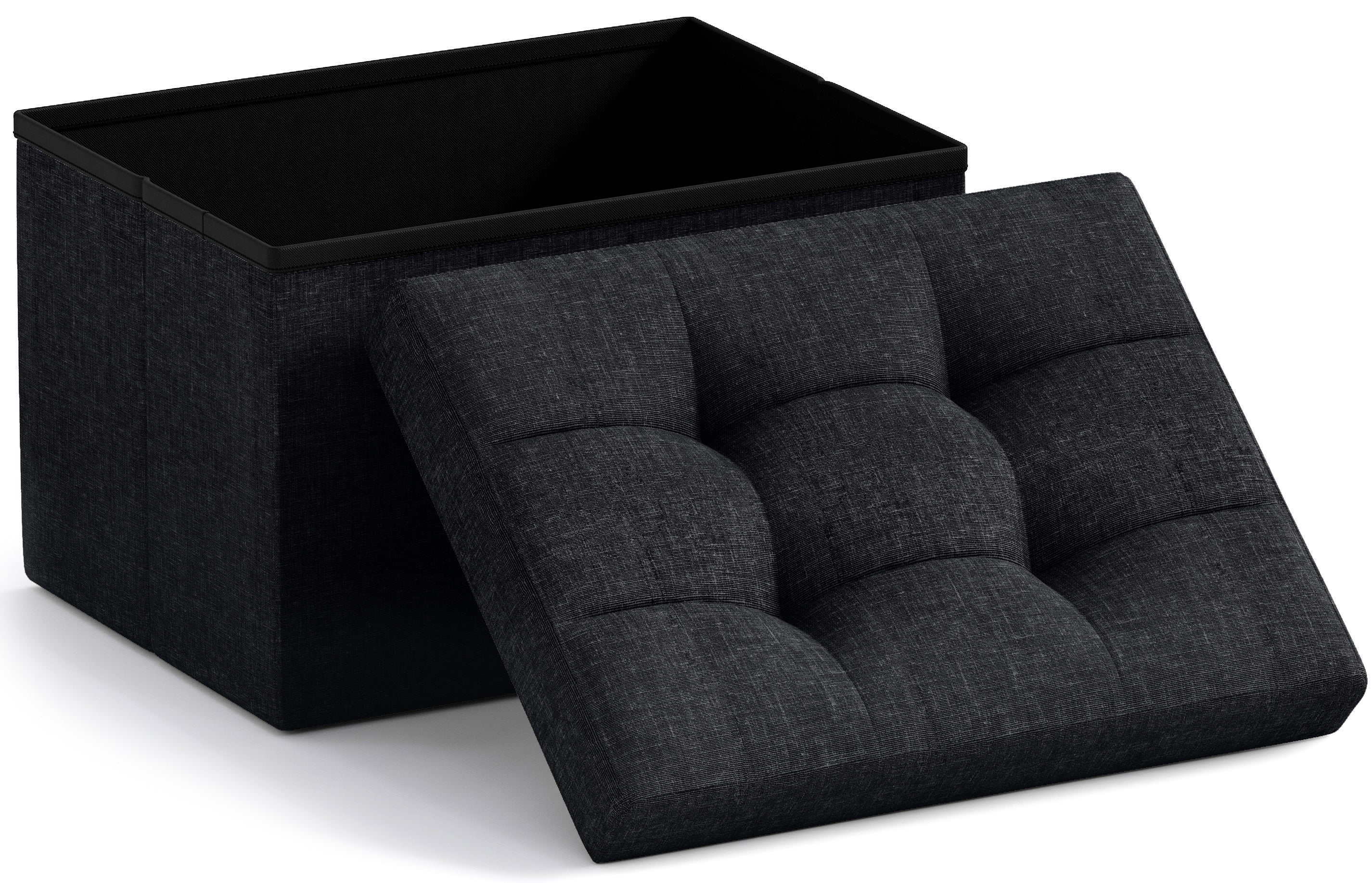 Ornavo Home Foldable Small Rectangle Storage Ottoman - 12 x 16 x 12