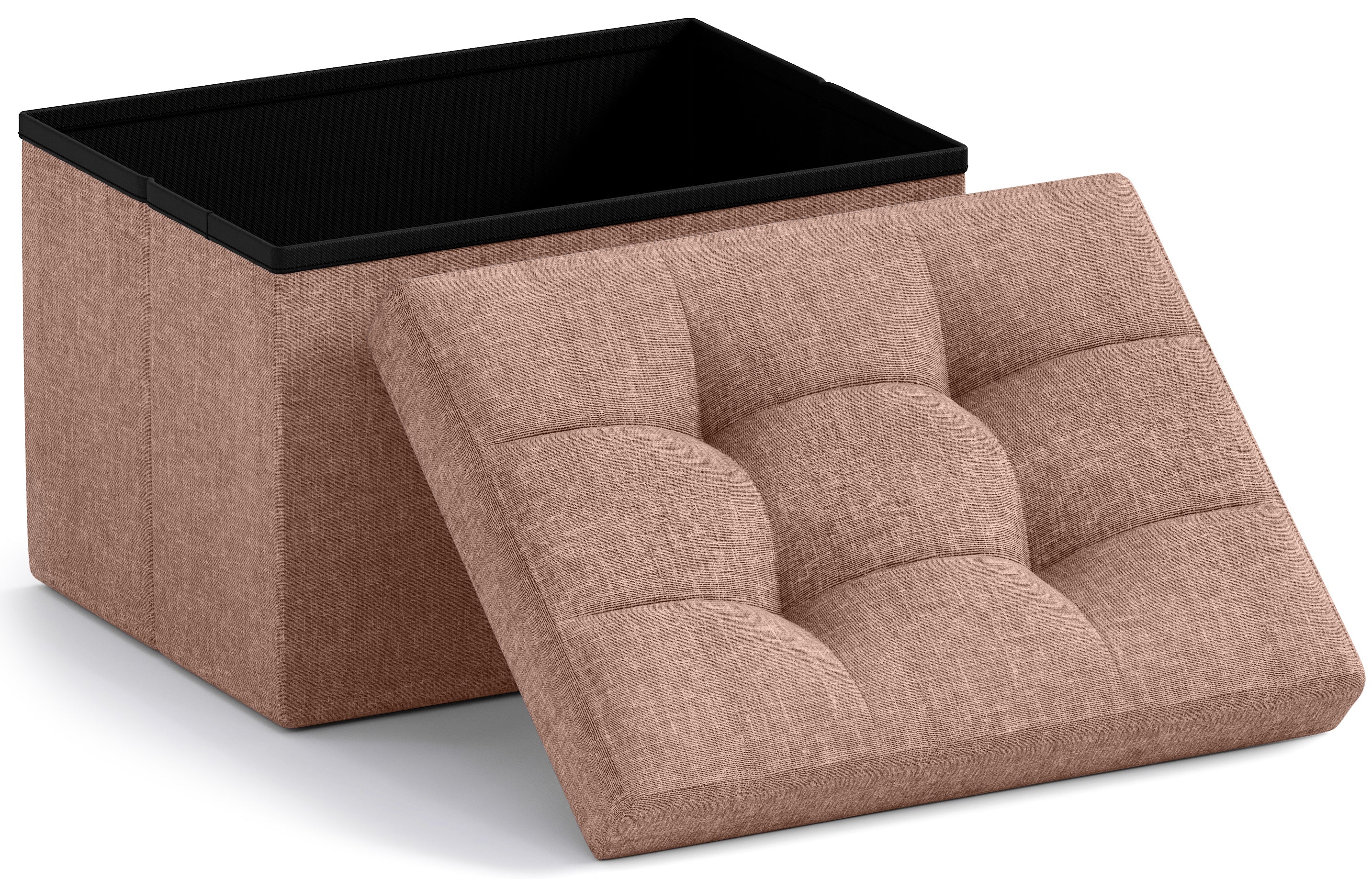 Ornavo Home Foldable Small Rectangle Storage Ottoman - 12 x 16 x 12