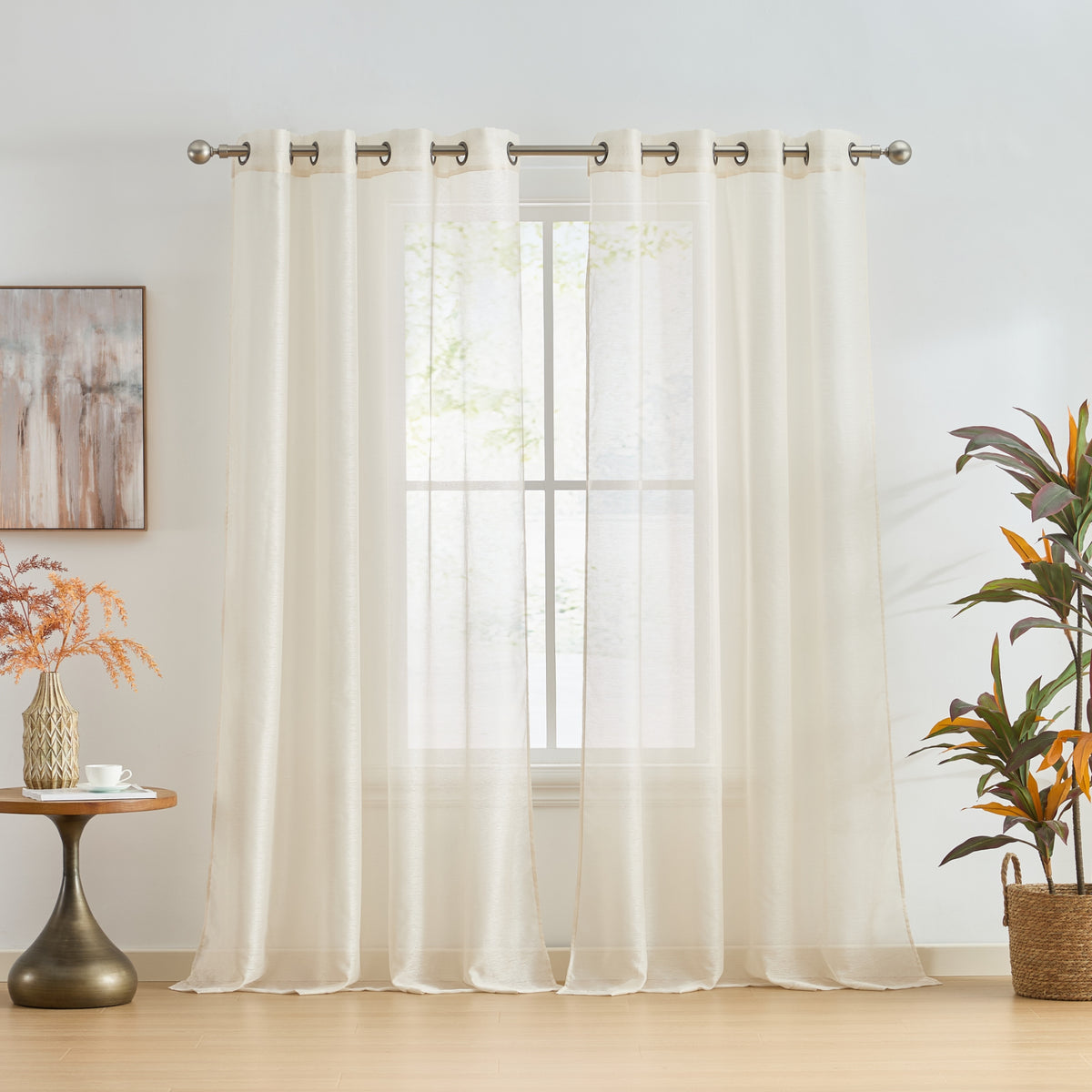 Victoria Semi-Sheer Grommet Curtain Panels