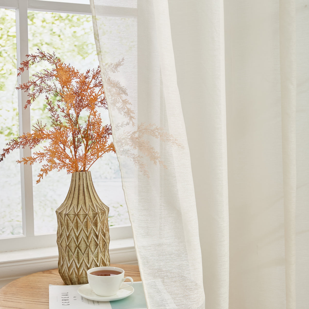 Victoria Semi-Sheer Grommet Curtain Panels