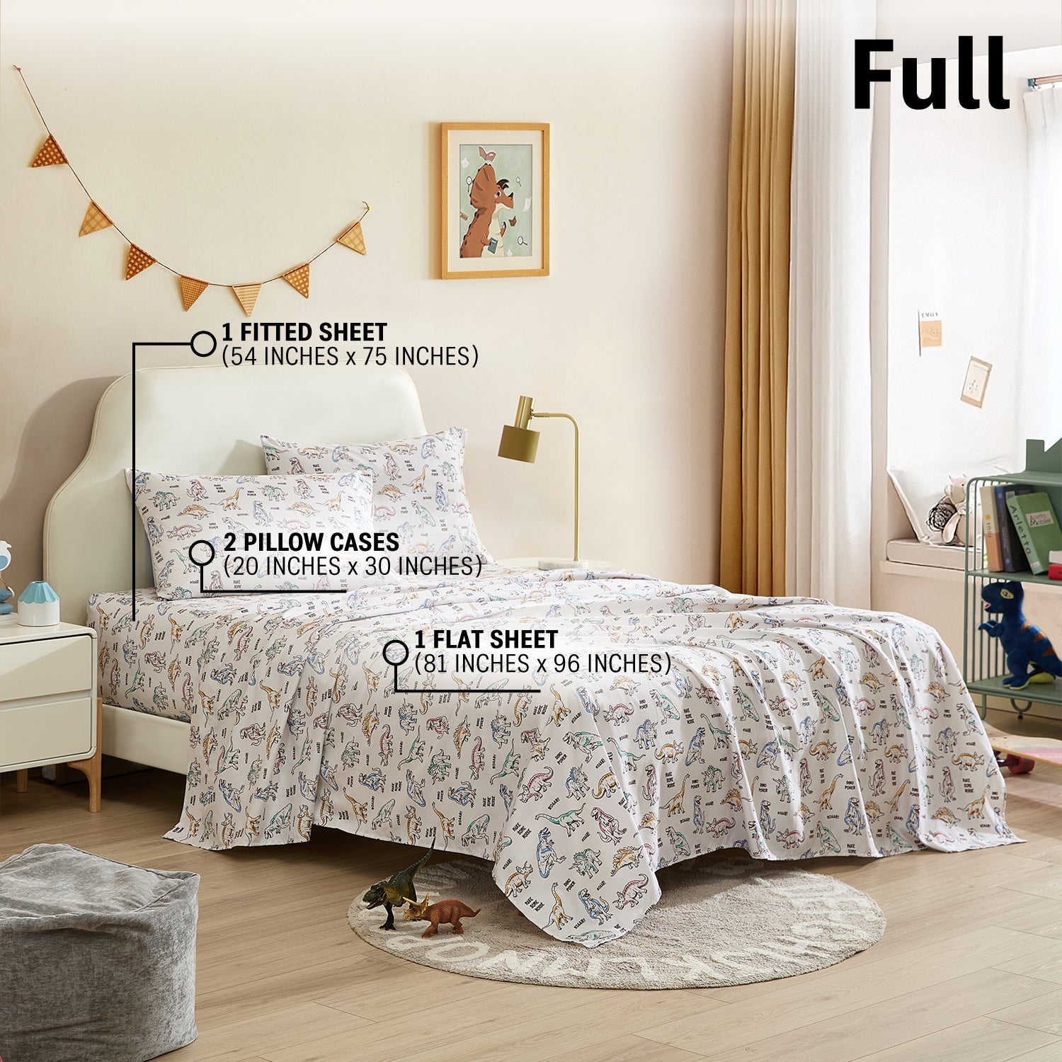 Dinosaur Kids Boys Bed Sheets