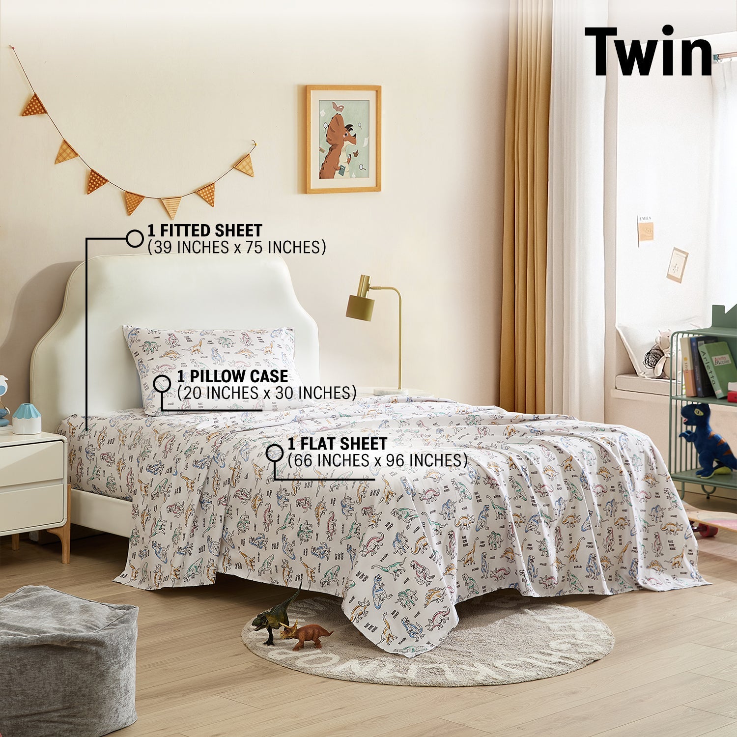 Dinosaur Kids Boys Bed Sheets