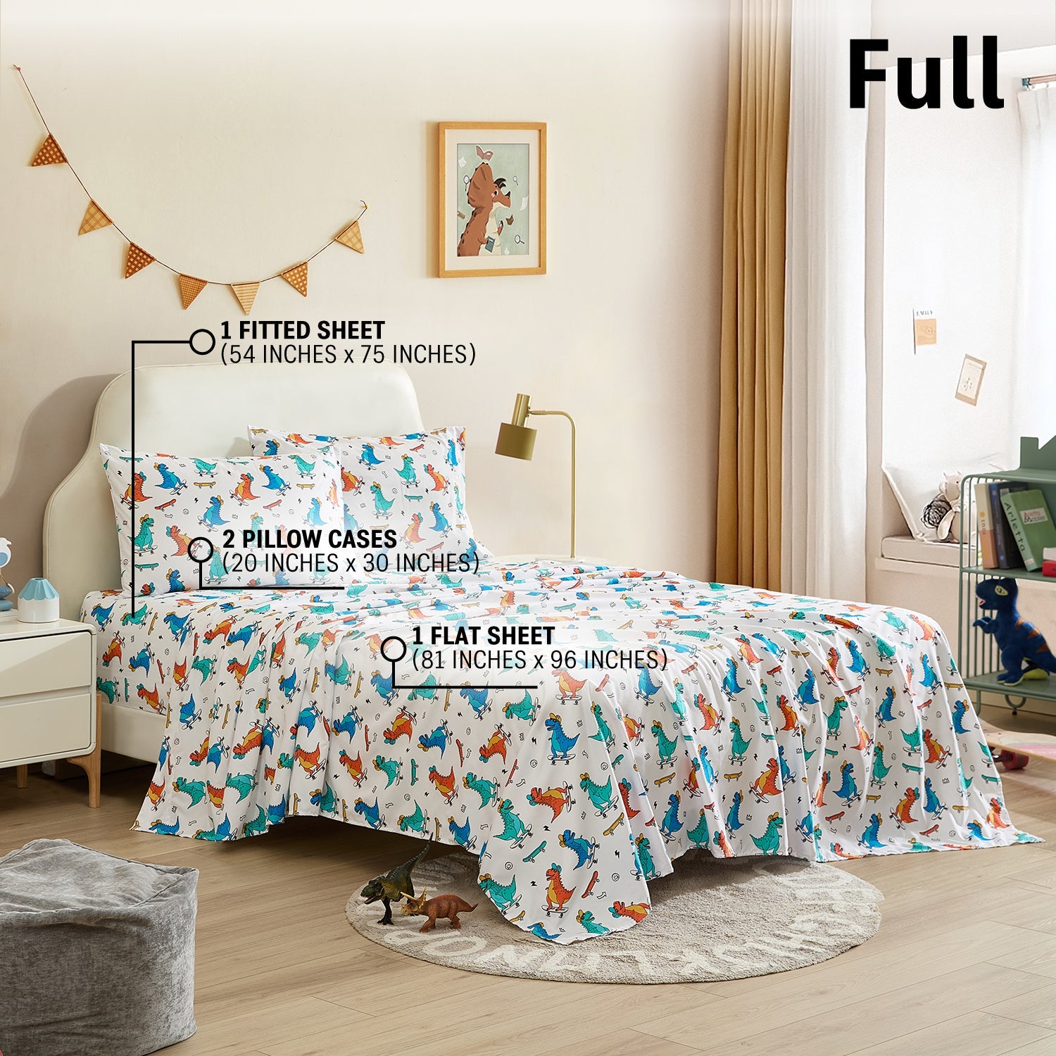 Dinosaur Kids Boys Bed Sheets