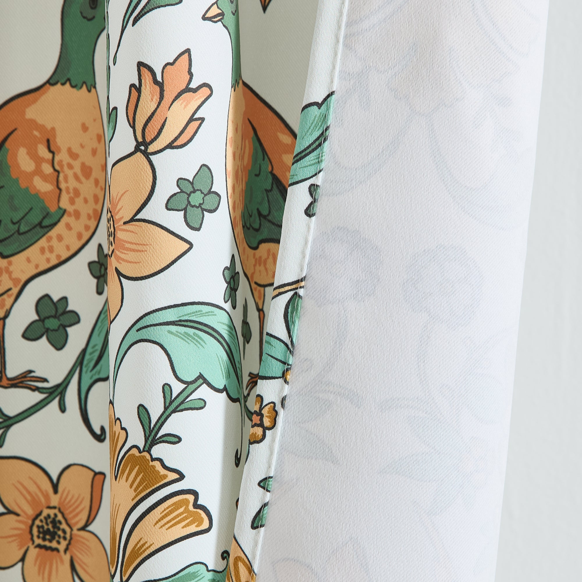 Florence Floral & Birds Curtains - Set of 2