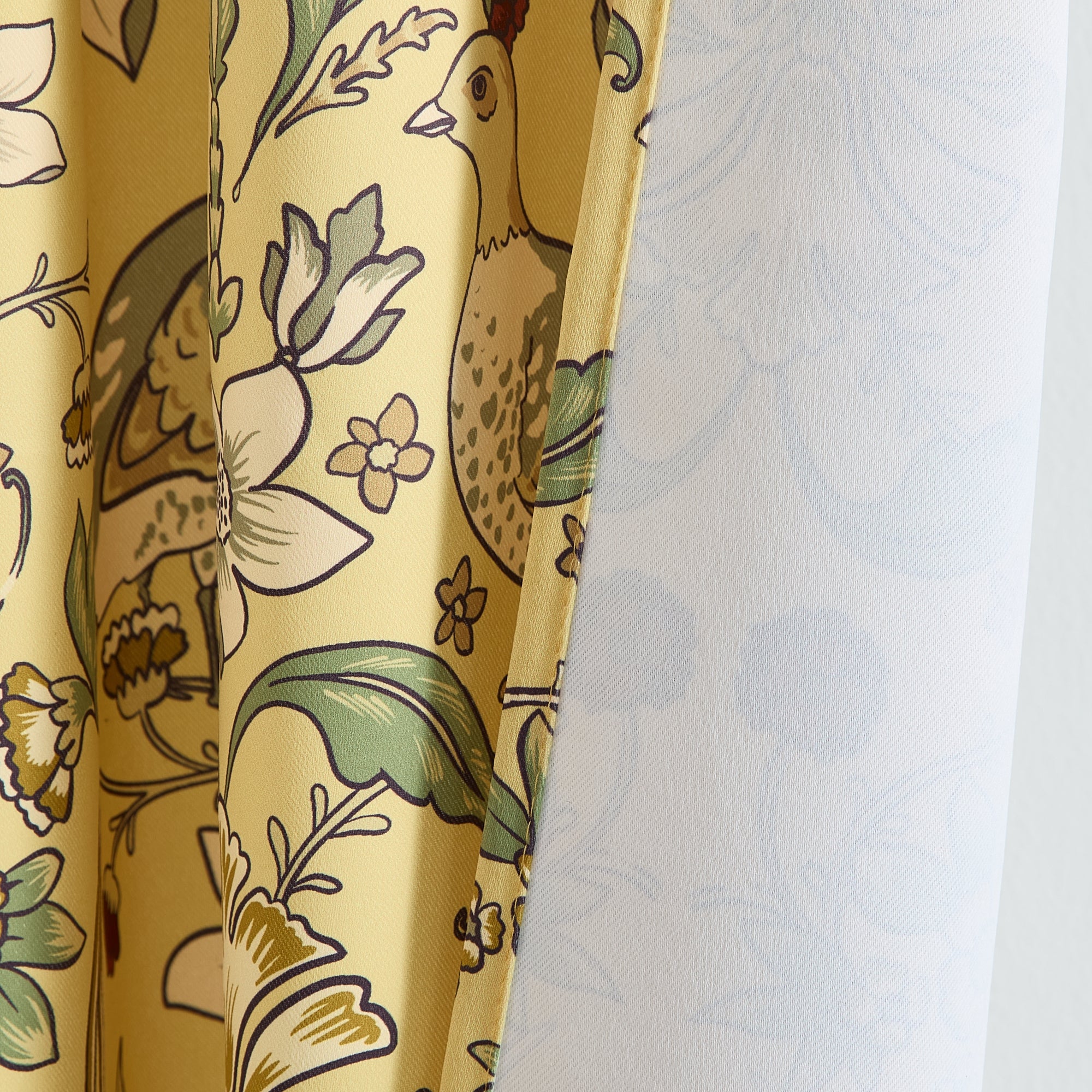Florence Floral & Birds Curtains - Set of 2