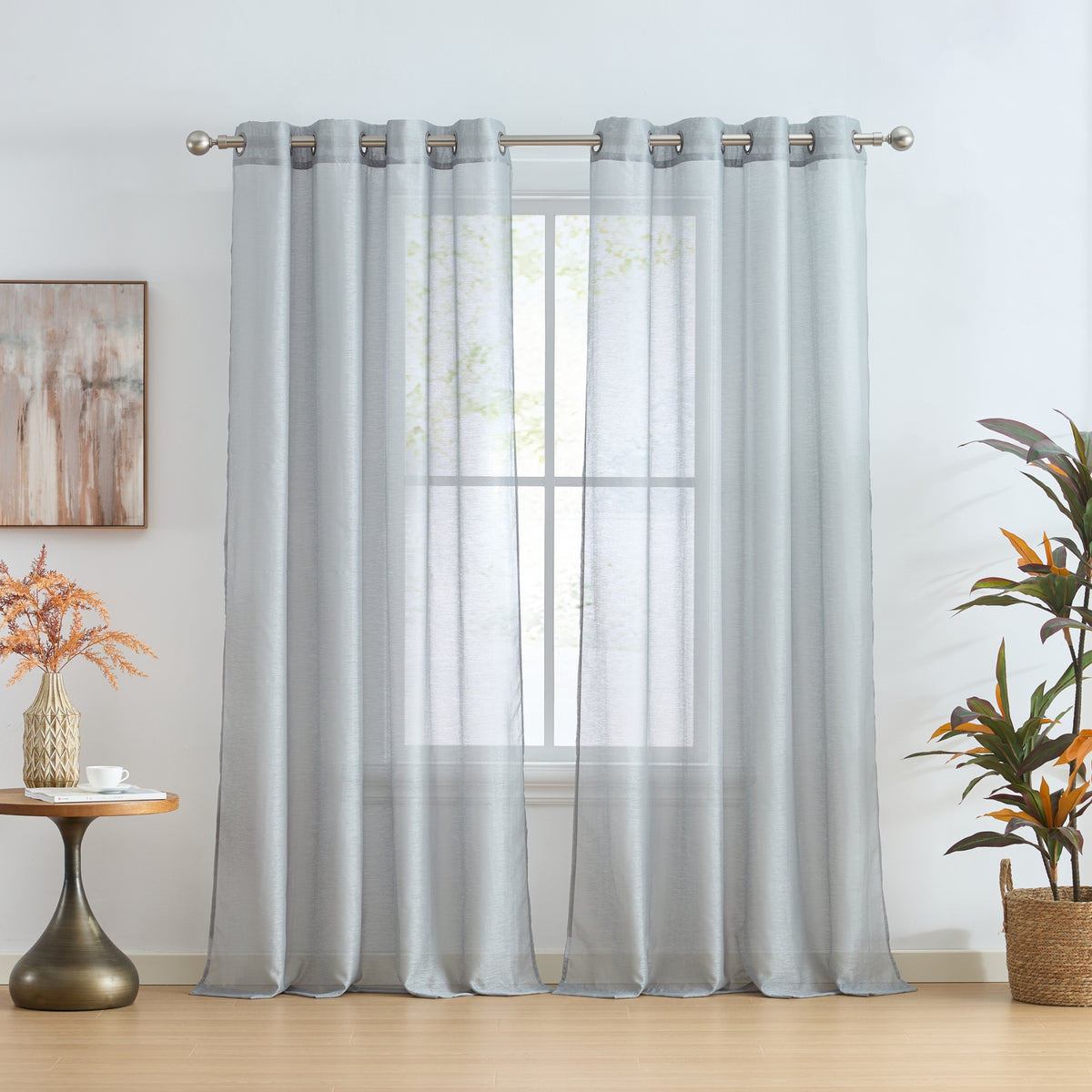 Victoria Semi-Sheer Grommet Curtain Panels
