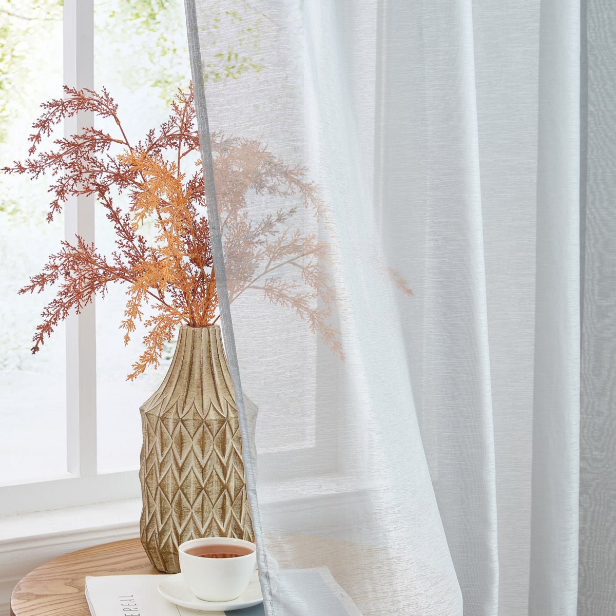 Victoria Semi-Sheer Grommet Curtain Panels