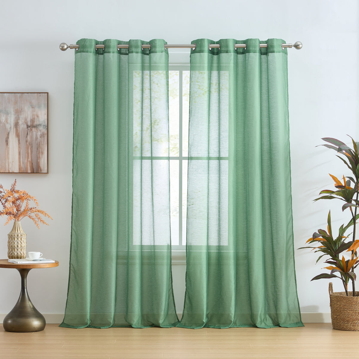Victoria Semi-Sheer Grommet Curtain Panels