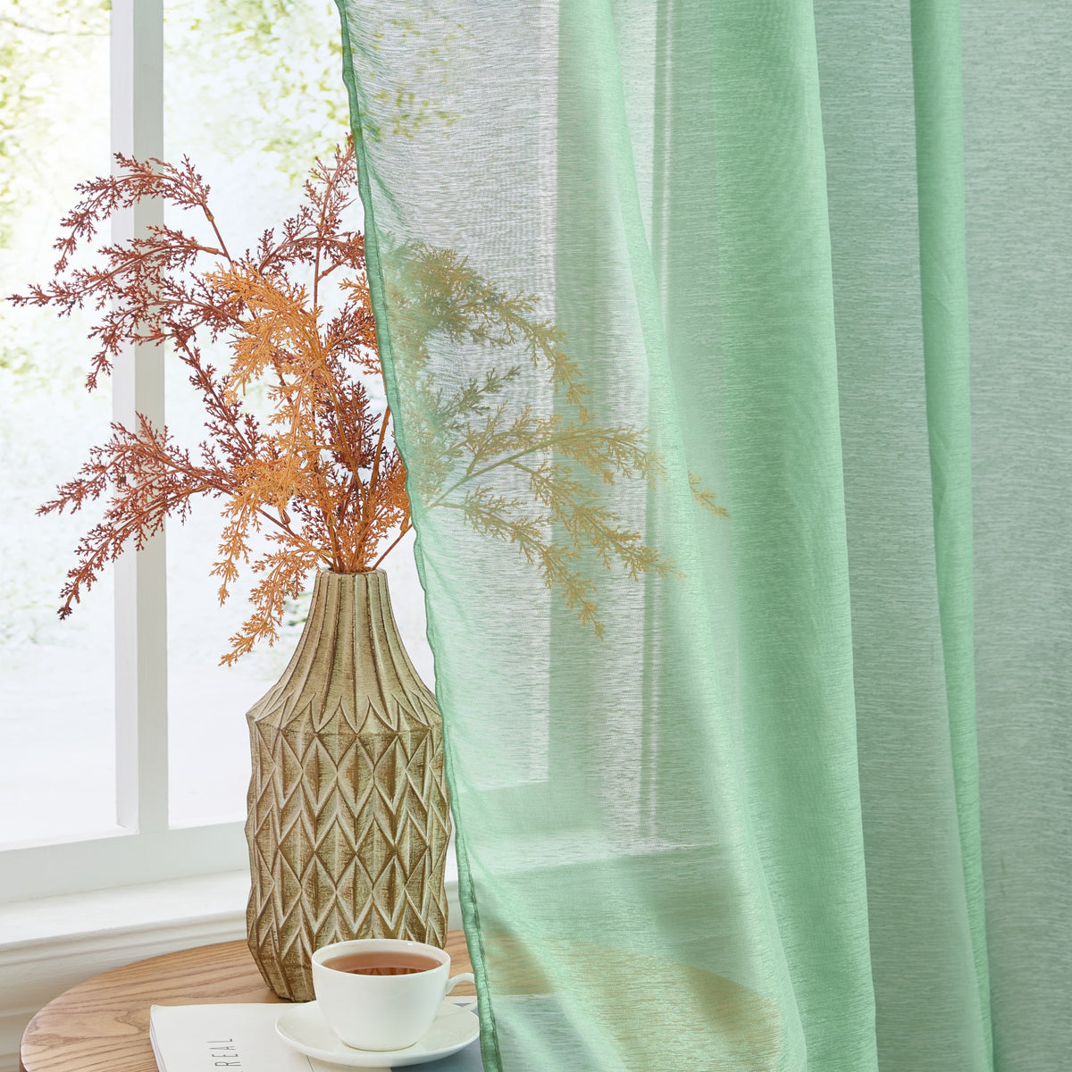 Victoria Semi-Sheer Grommet Curtain Panels