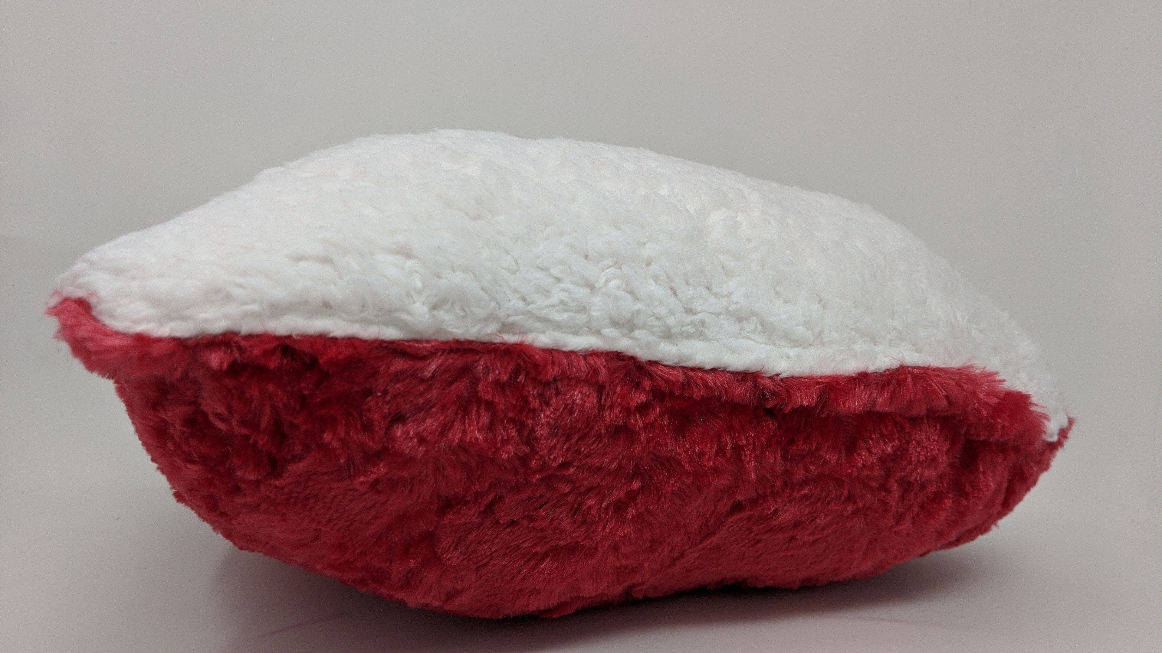 Luxury Romantic Valentine Heart Shaped Red Throw Pillow - 16" x 14"