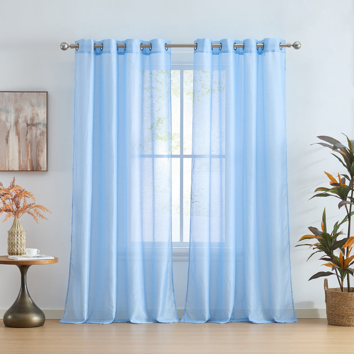 Victoria Semi-Sheer Grommet Curtain Panels