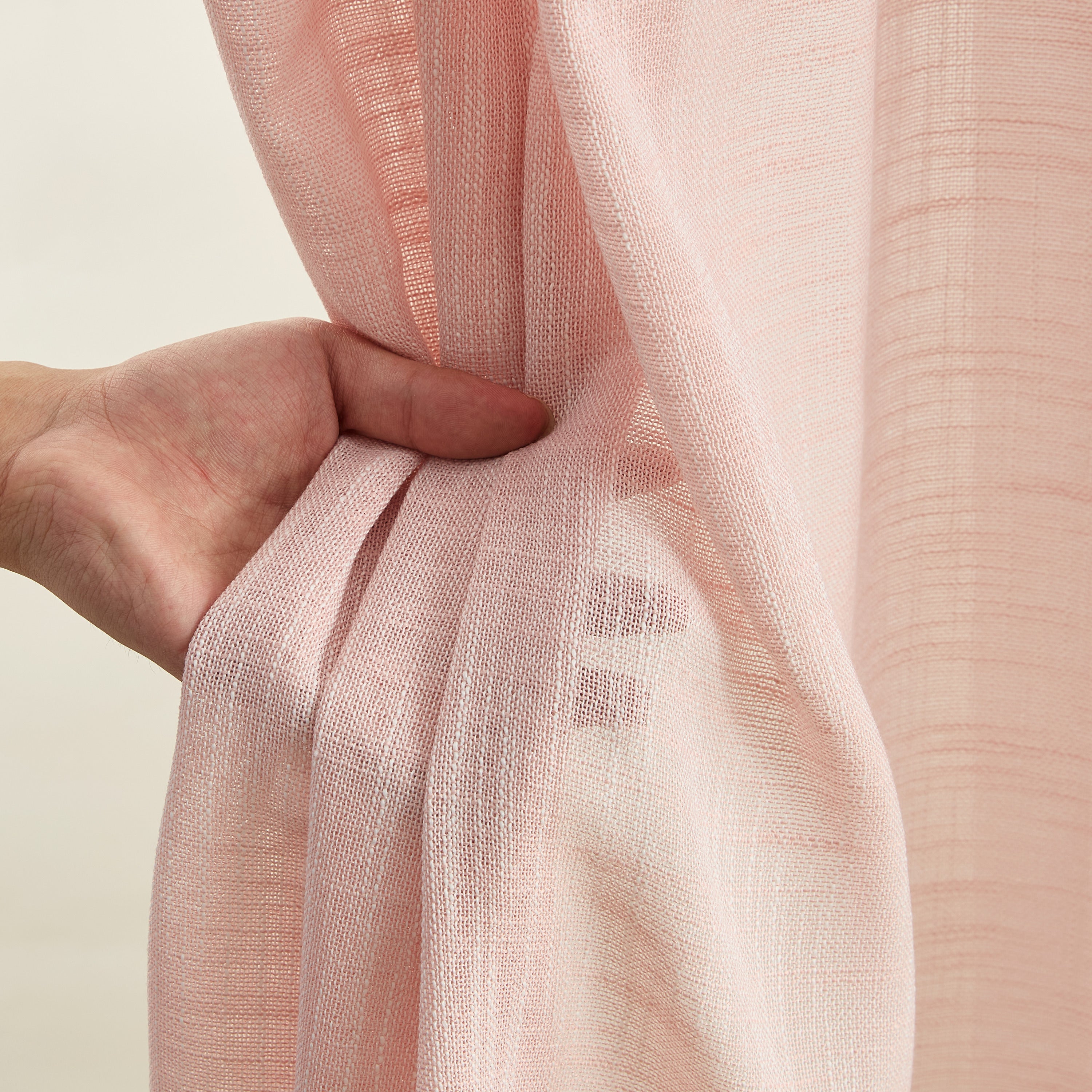 Madison Faux Linen Sheer Grommet Curtain Panels