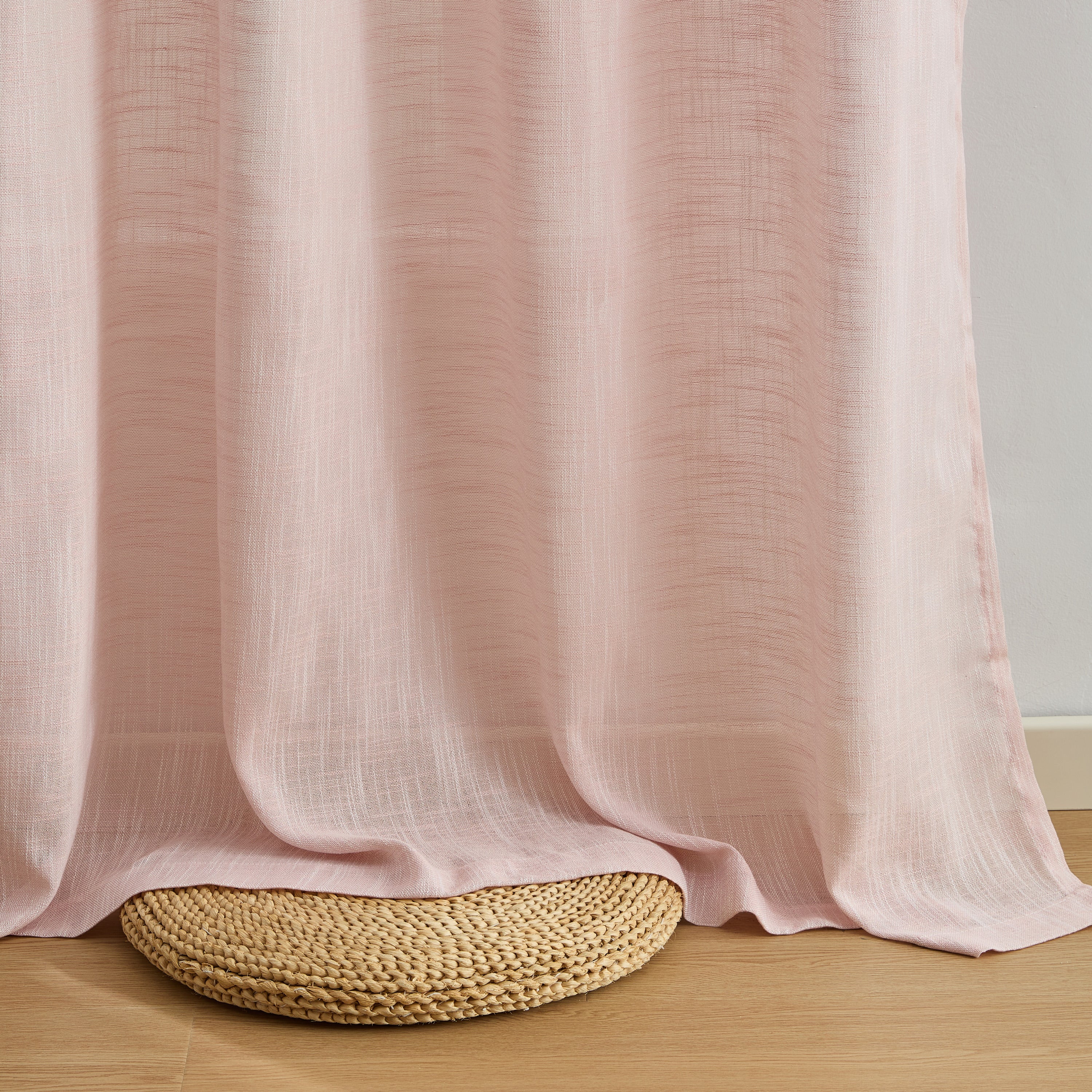 Madison Faux Linen Sheer Grommet Curtain Panels