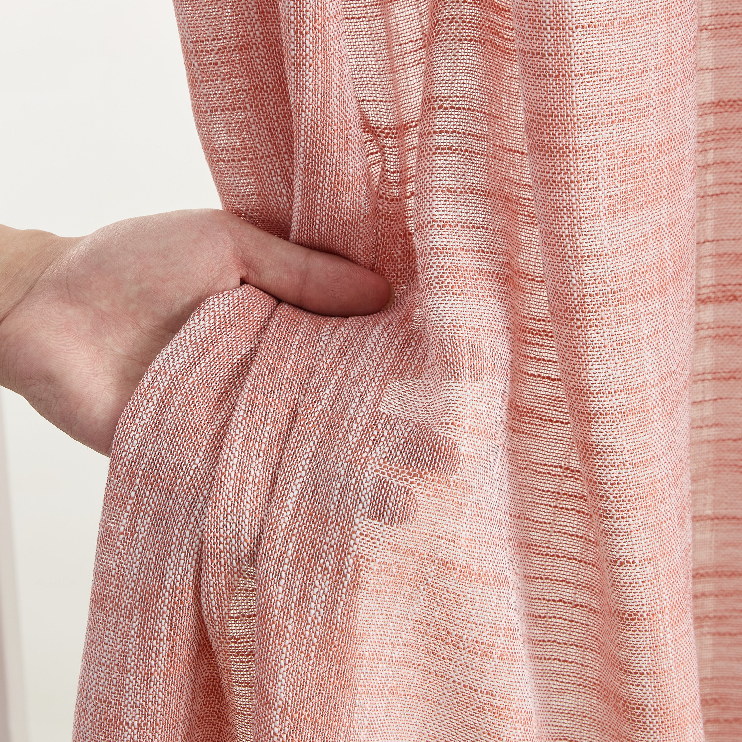 Madison Faux Linen Sheer Grommet Curtain Panels