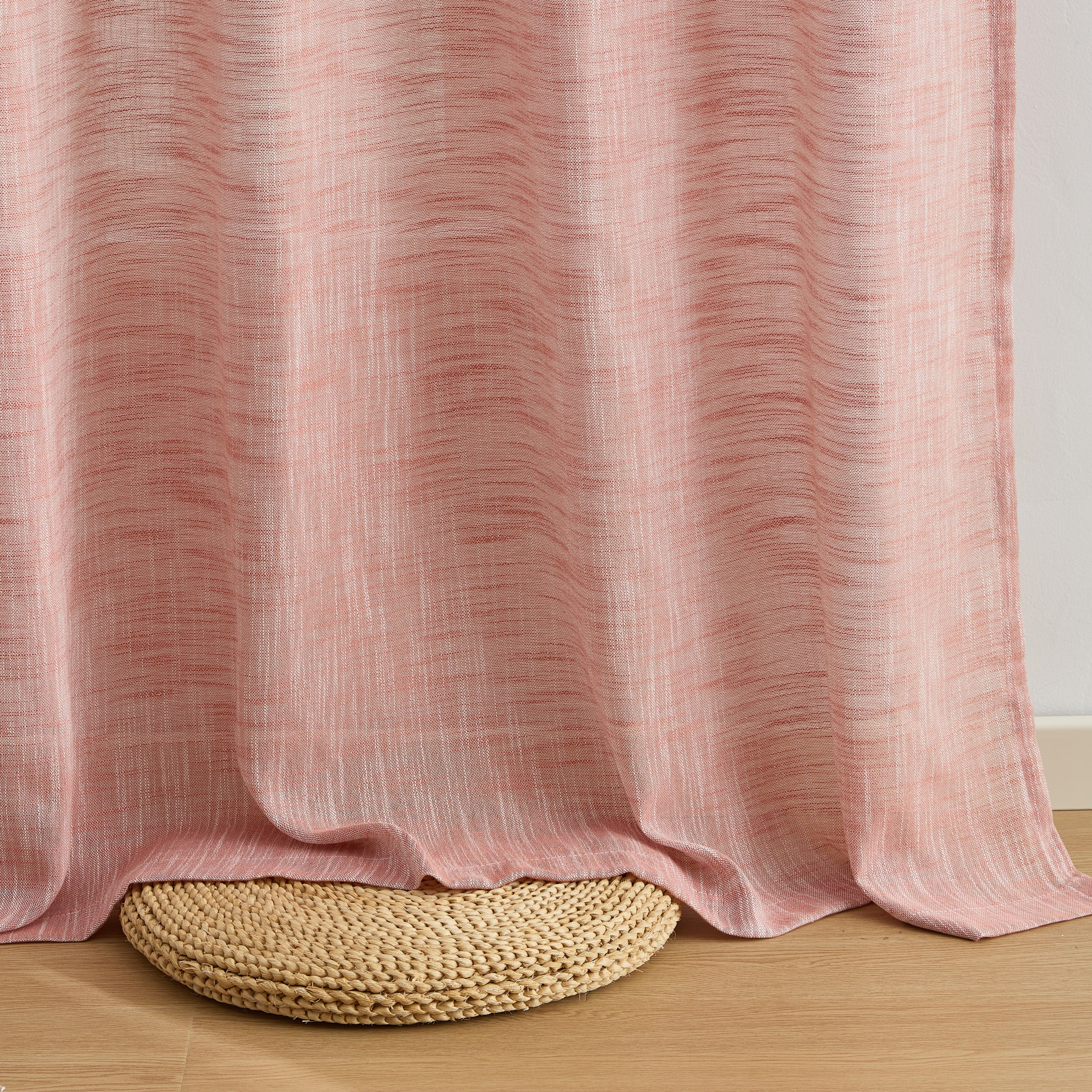 Madison Faux Linen Sheer Grommet Curtain Panels