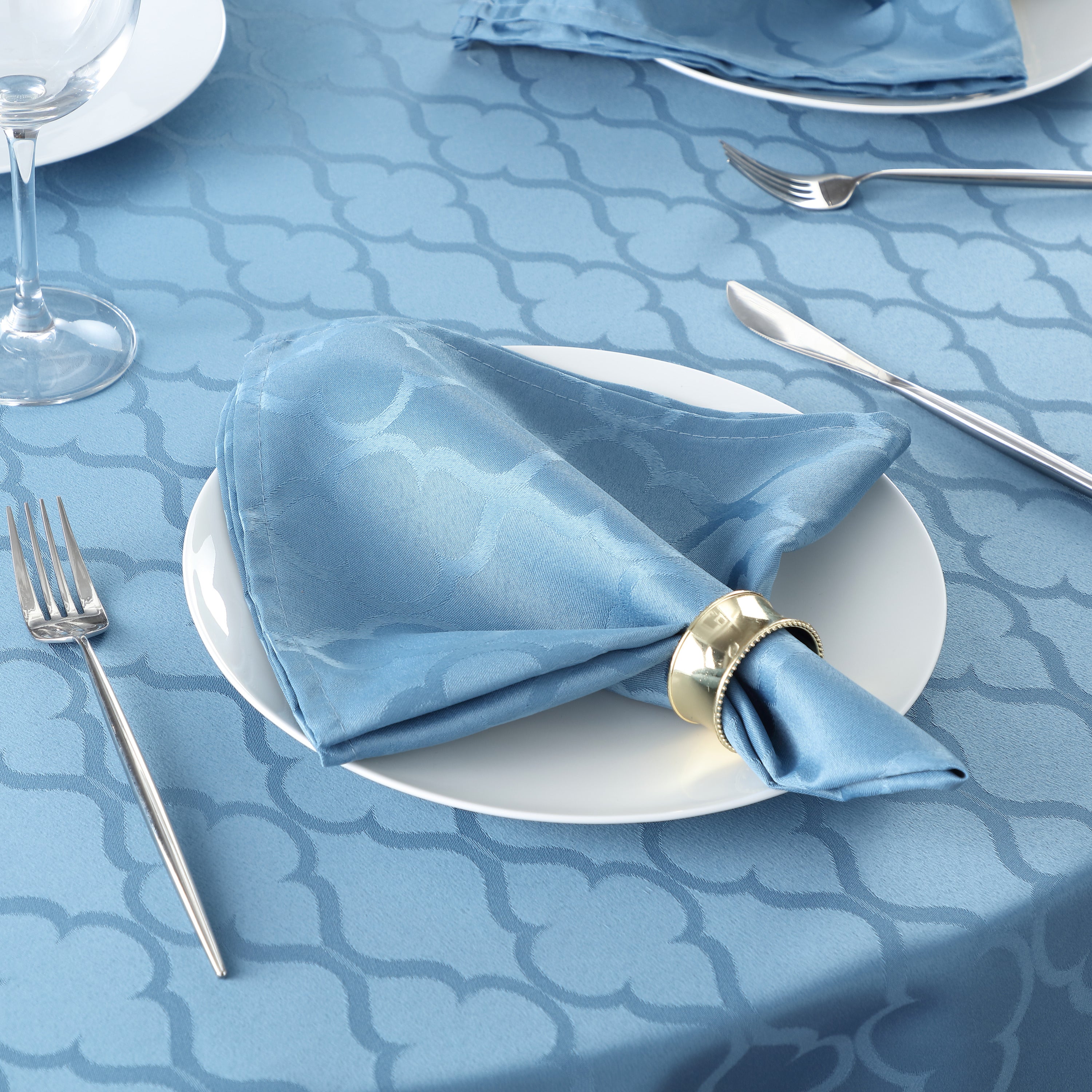 Modena Lattice Geometric Fabric Napkins - 4 Pack