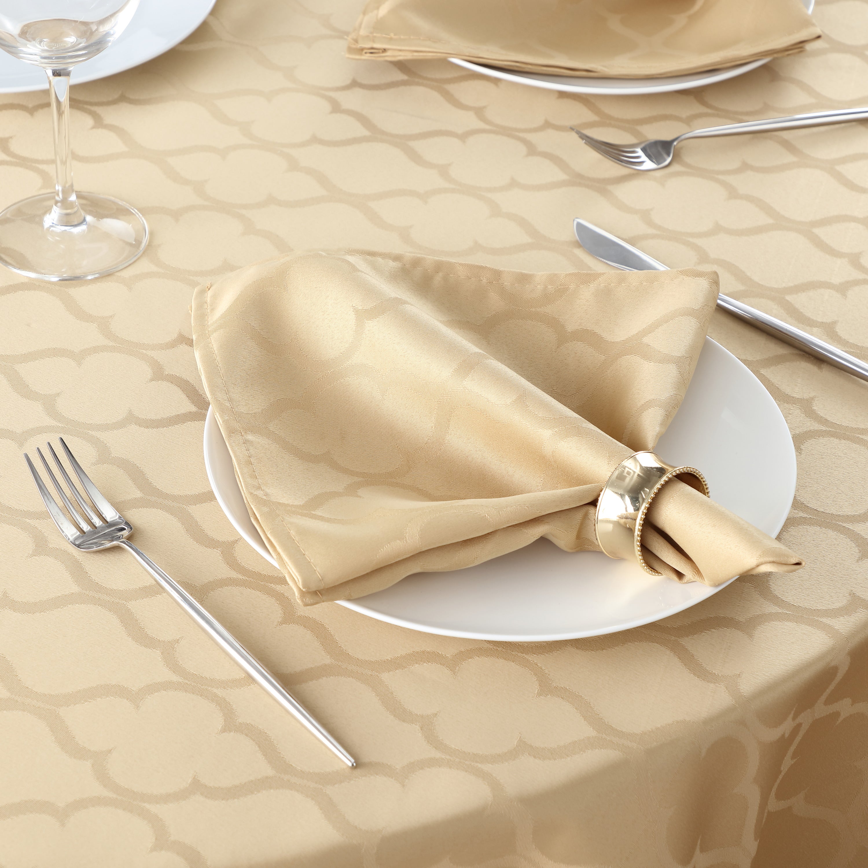 Modena Lattice Geometric Fabric Napkins - 4 Pack