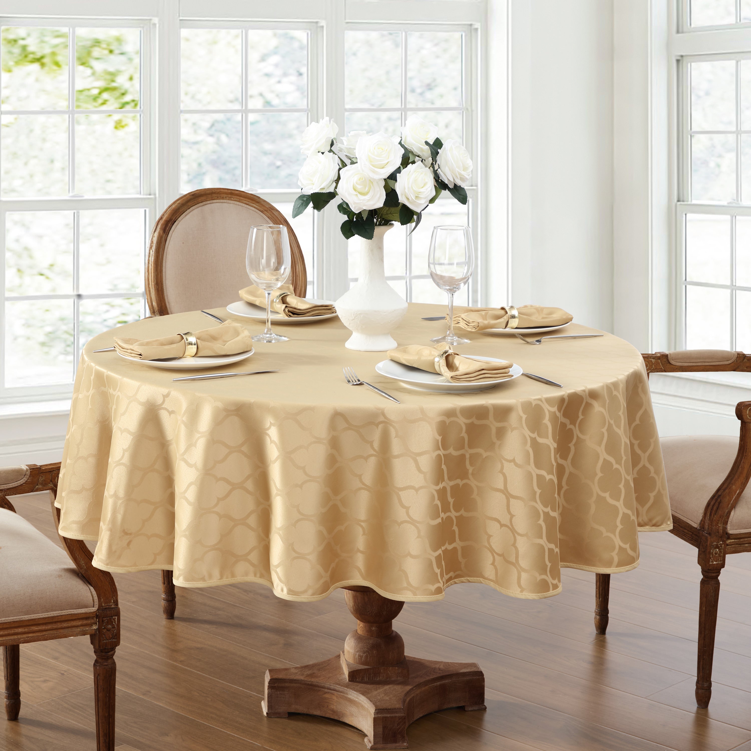 Modena Lattice Geometric Fabric Napkins - 4 Pack