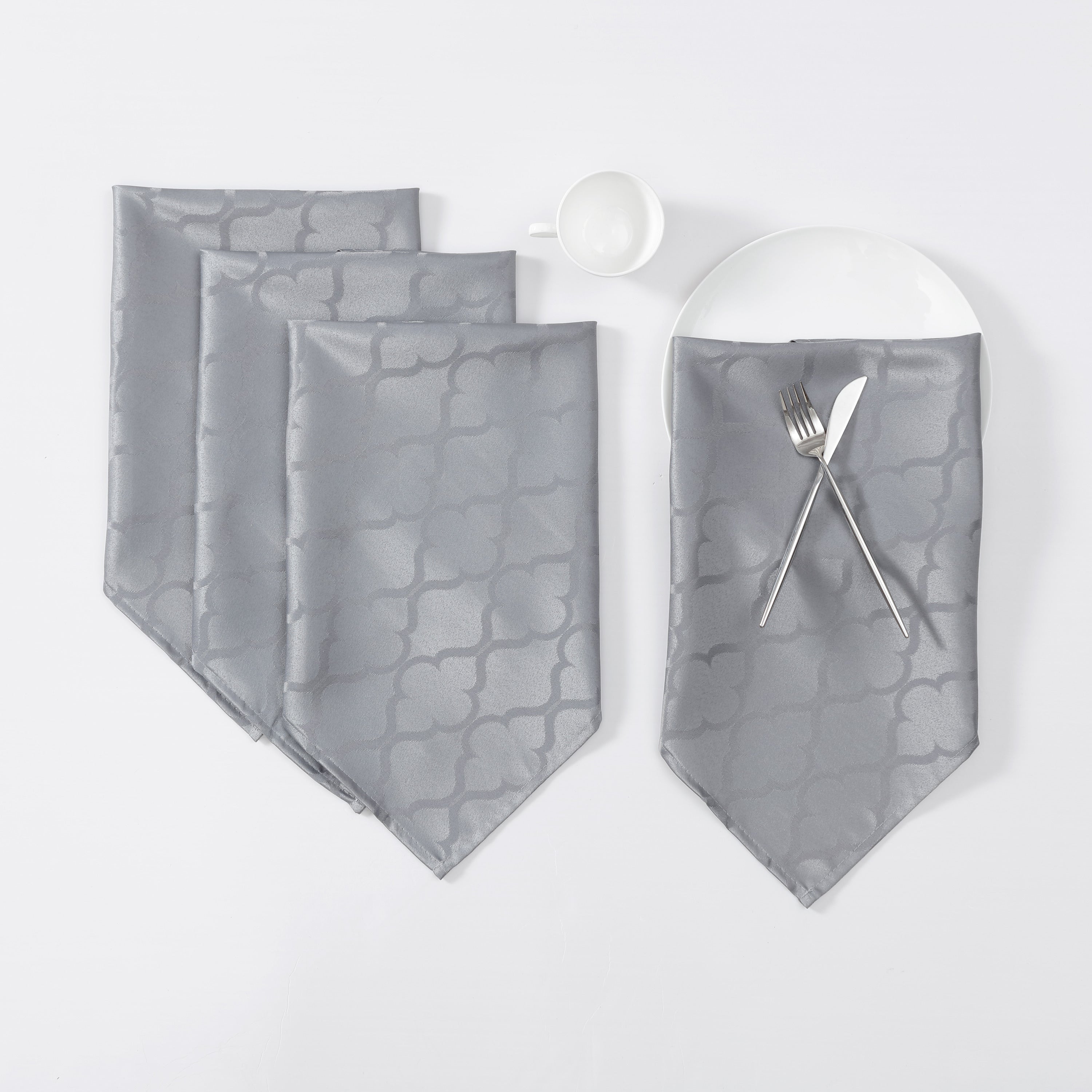 Modena Lattice Geometric Fabric Napkins - 4 Pack