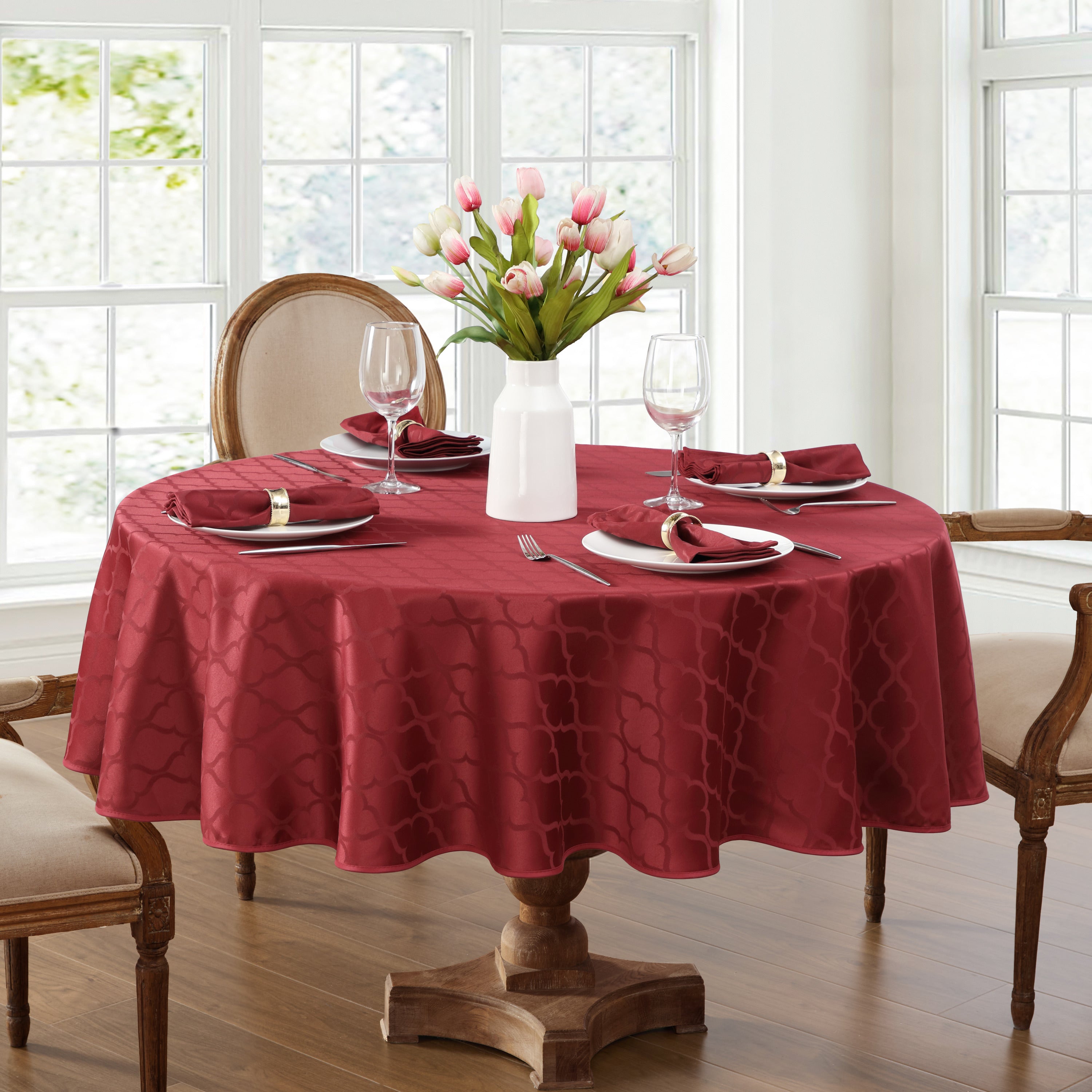 Modena Lattice Geometric Fabric Napkins - 4 Pack