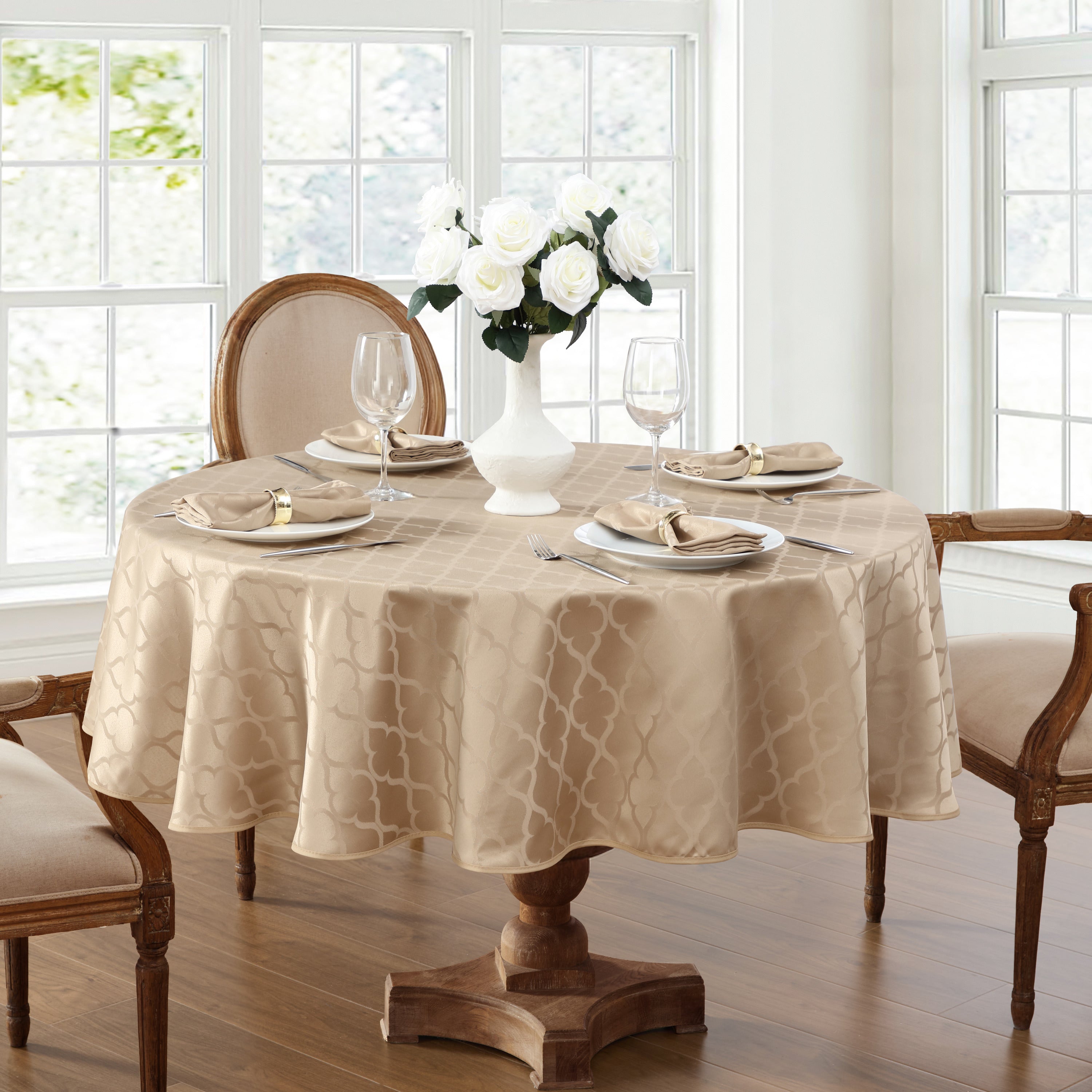 Modena Lattice Geometric Fabric Napkins - 4 Pack