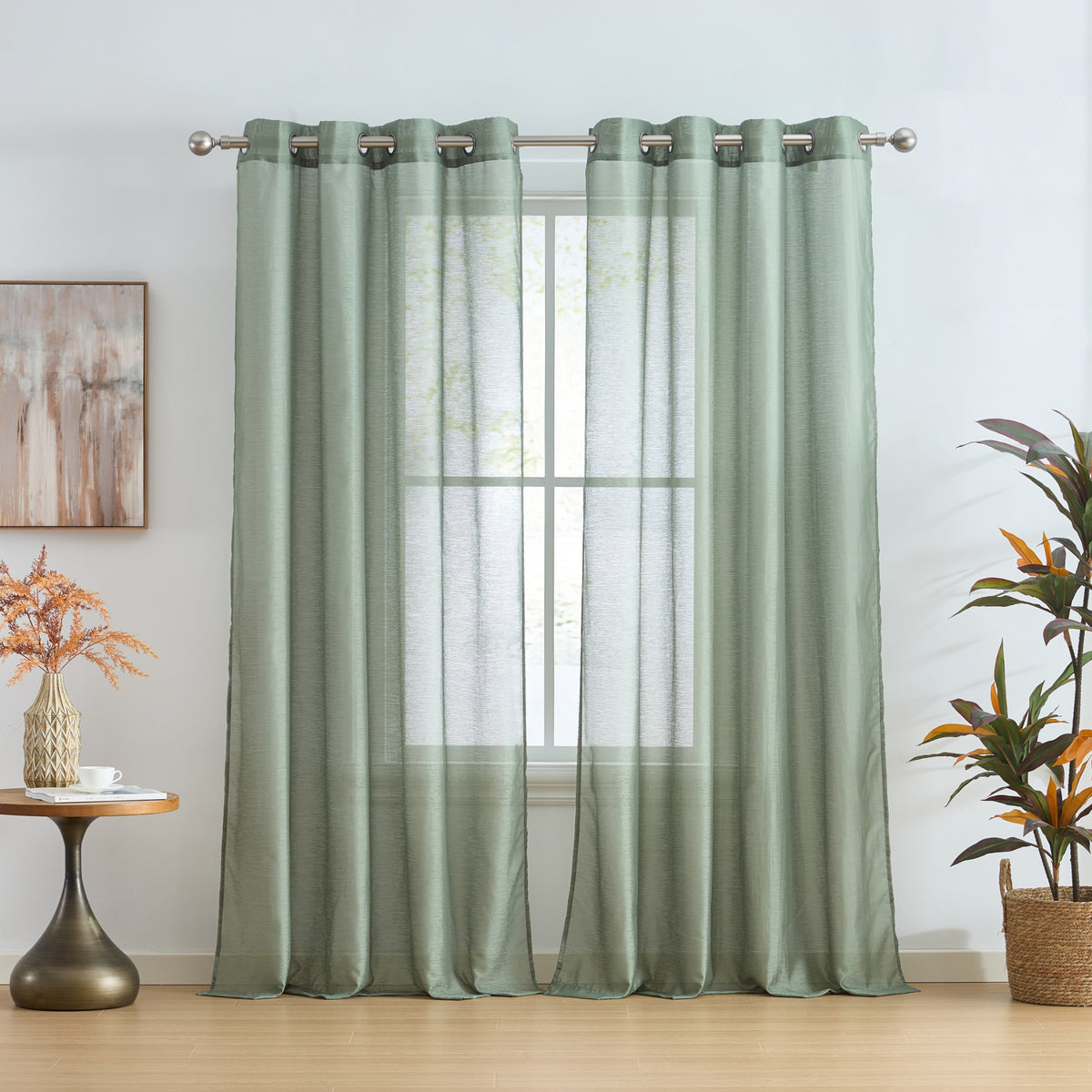 Victoria Semi-Sheer Grommet Curtain Panels