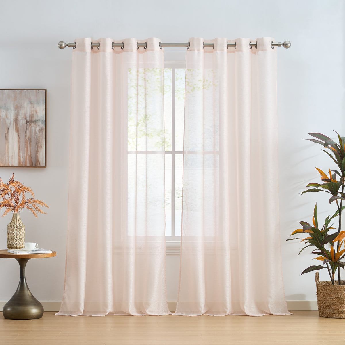 Victoria Semi-Sheer Grommet Curtain Panels
