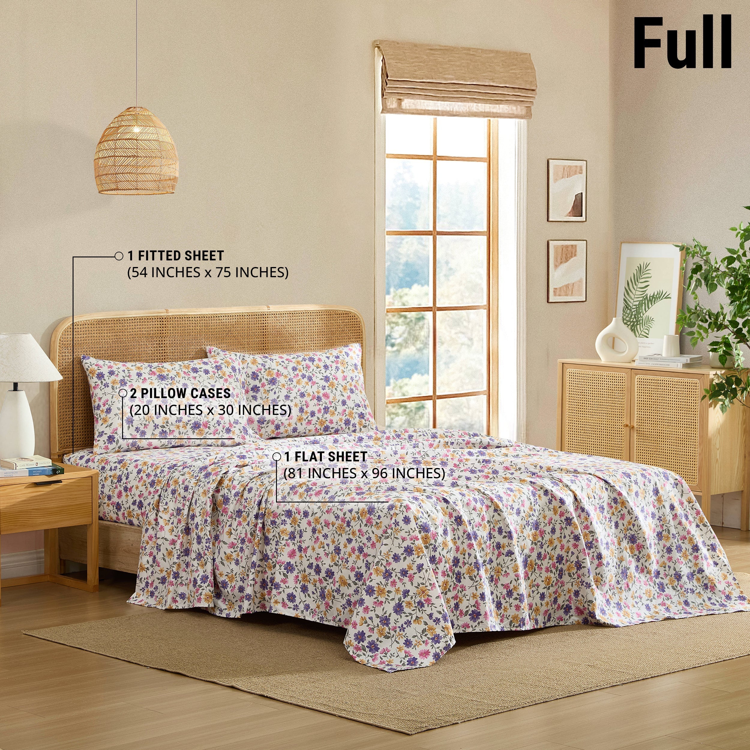 Yellow Ditsy Bed Sheets