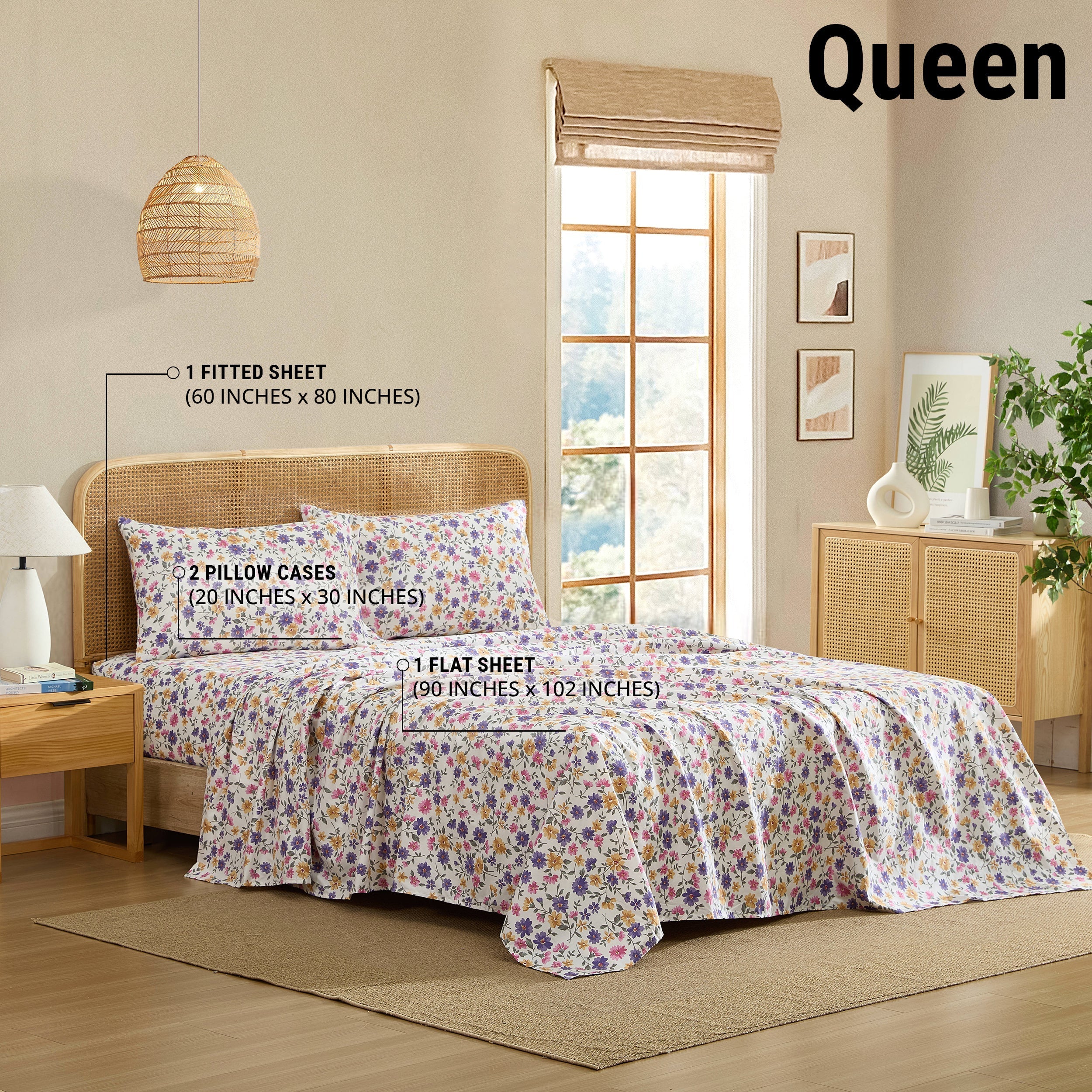 Yellow Ditsy Bed Sheets