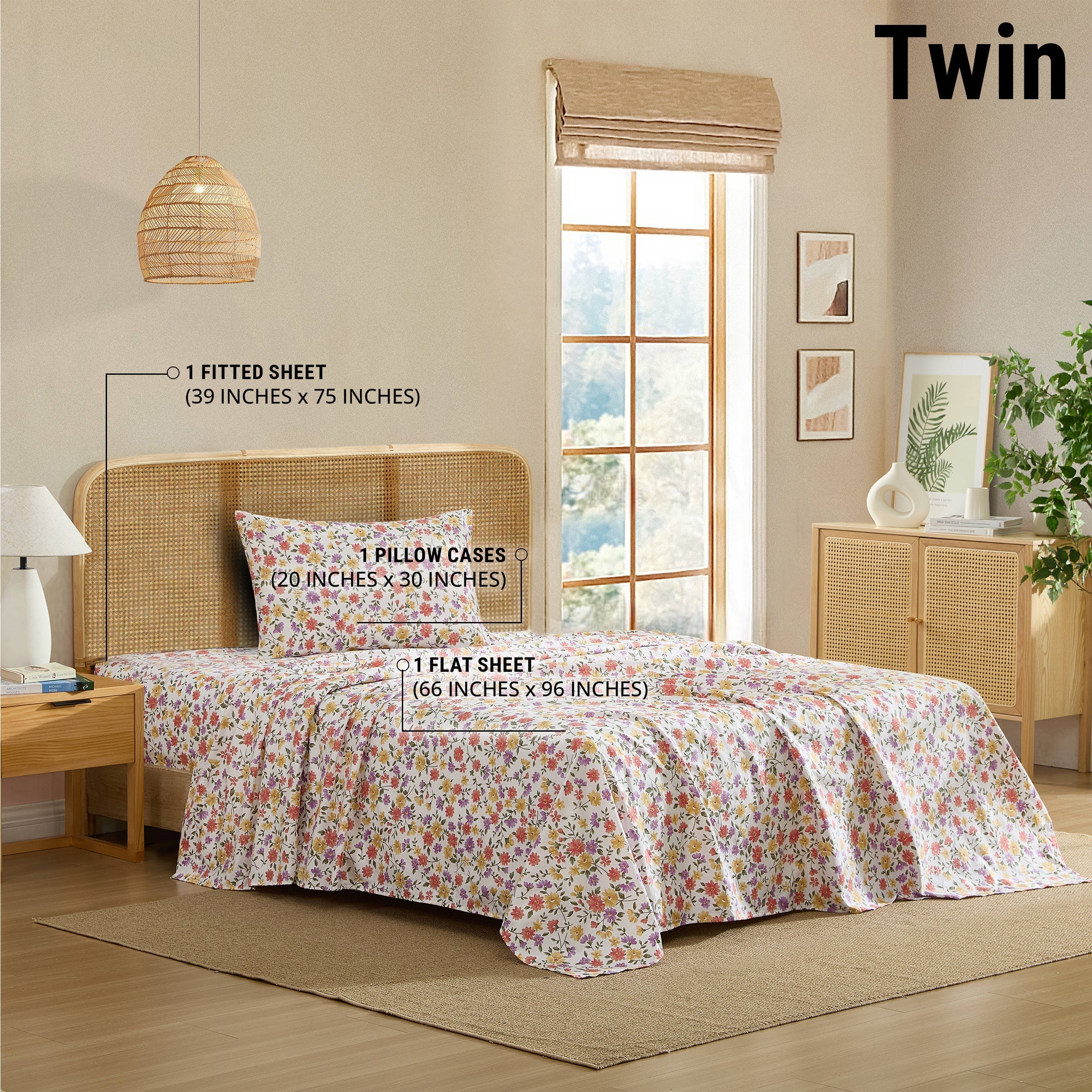 Red Ditsy Bed Sheets