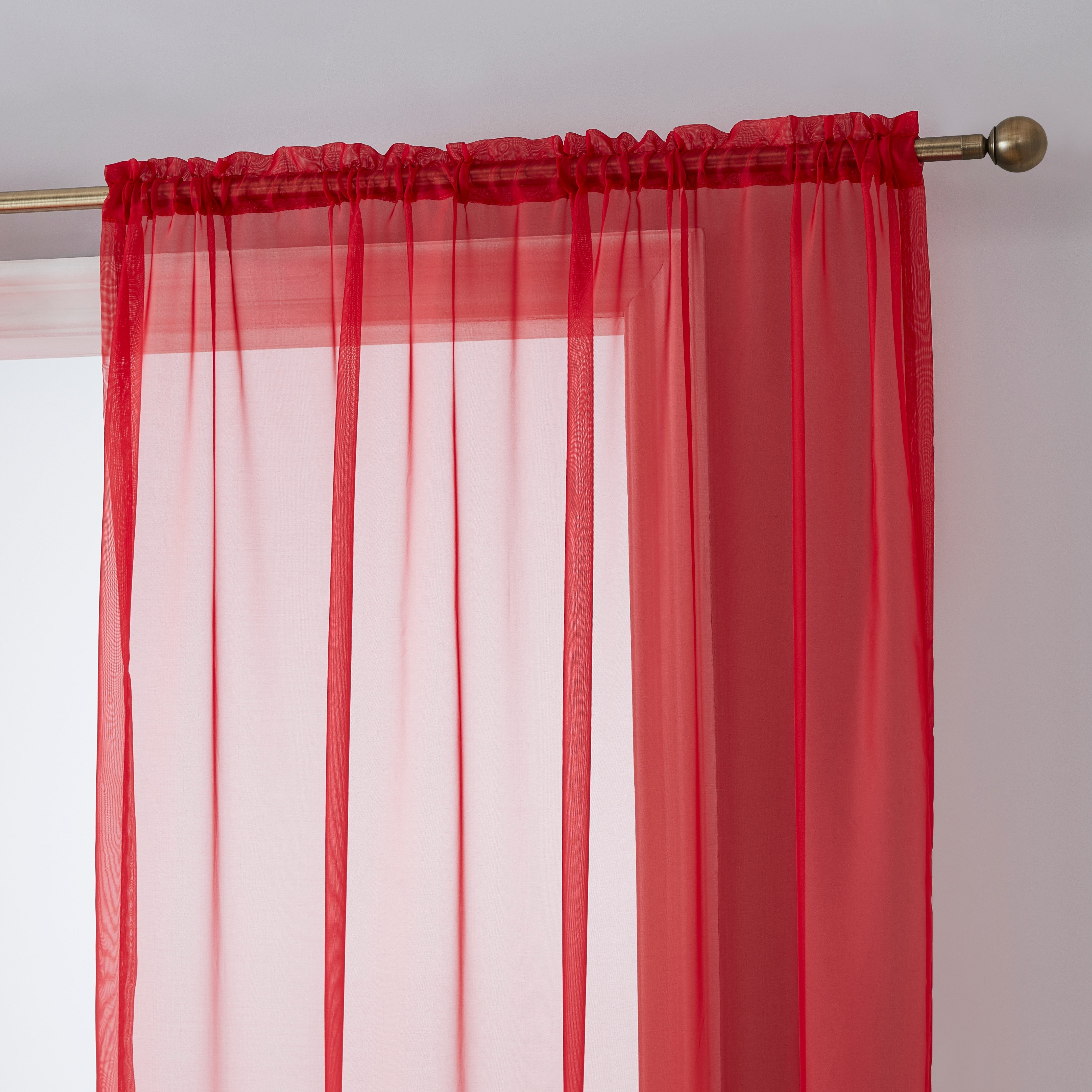 Lucento Sheer Voile Rod Pocket Curtain Panels - Set of 4