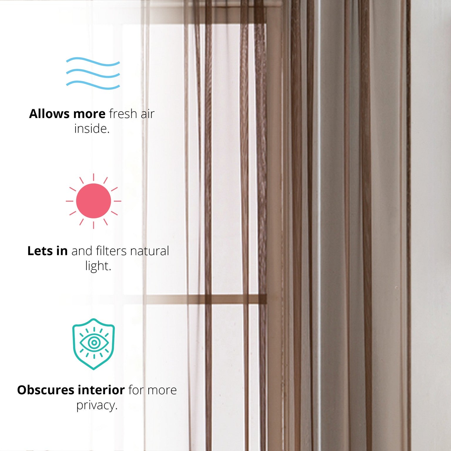 Lucento Sheer Voile Rod Pocket Curtain Panels - Set of 4