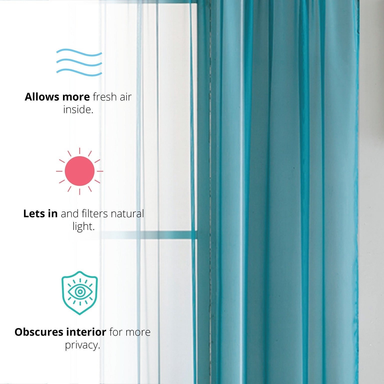 Lucento Sheer Voile Rod Pocket Curtain Panels - Set of 4