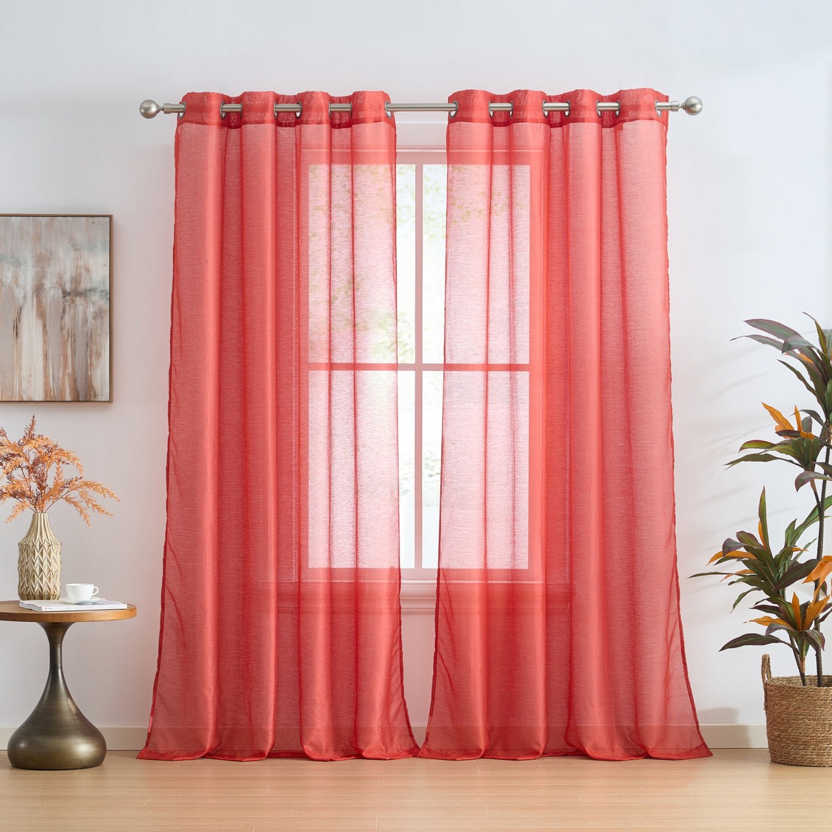 Victoria Semi-Sheer Grommet Curtain Panels