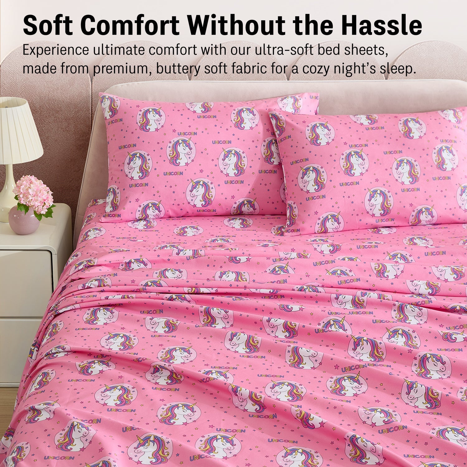 Unicorn Girls Kids Bed Sheets
