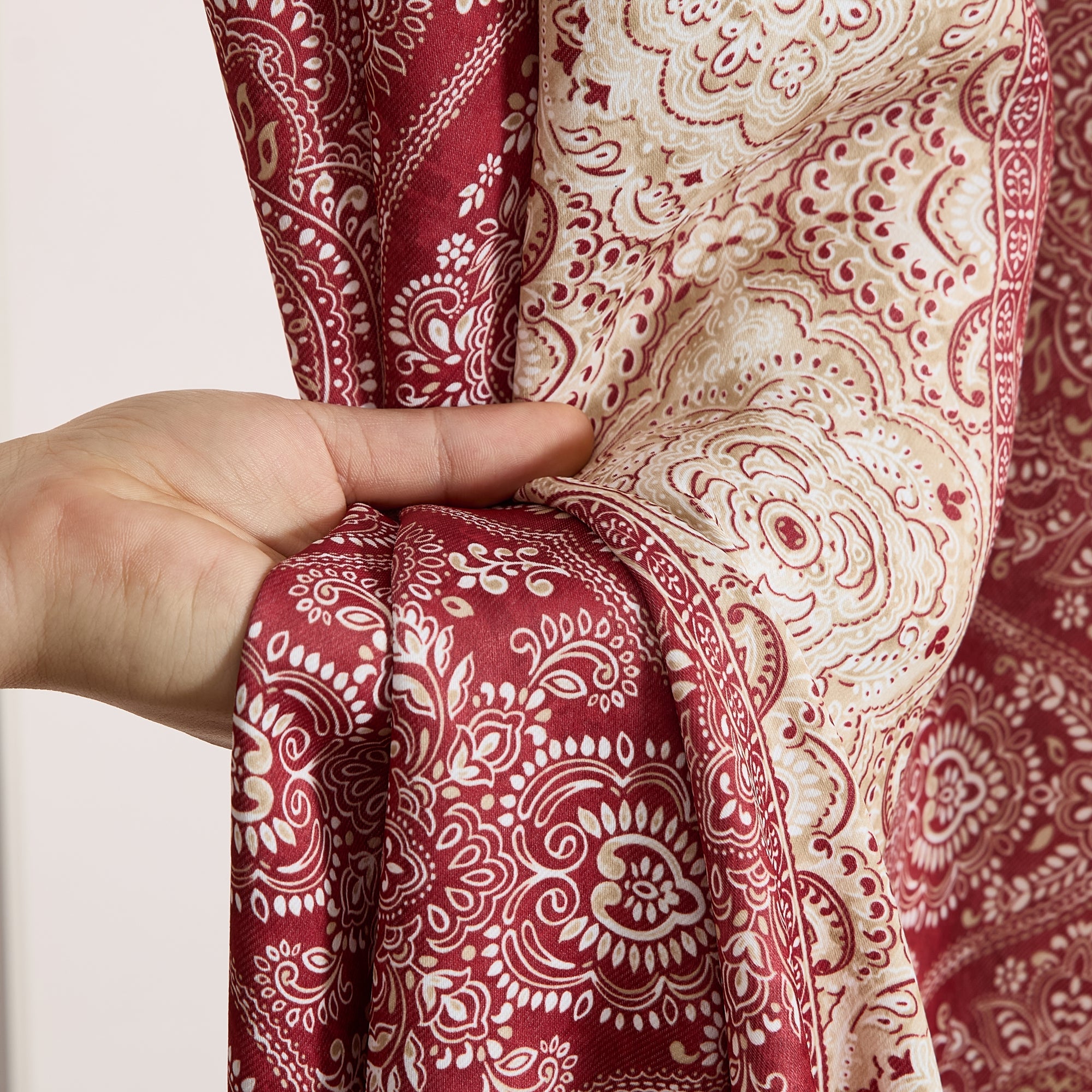 William Boho Damask Striped Curtains - Set of 2