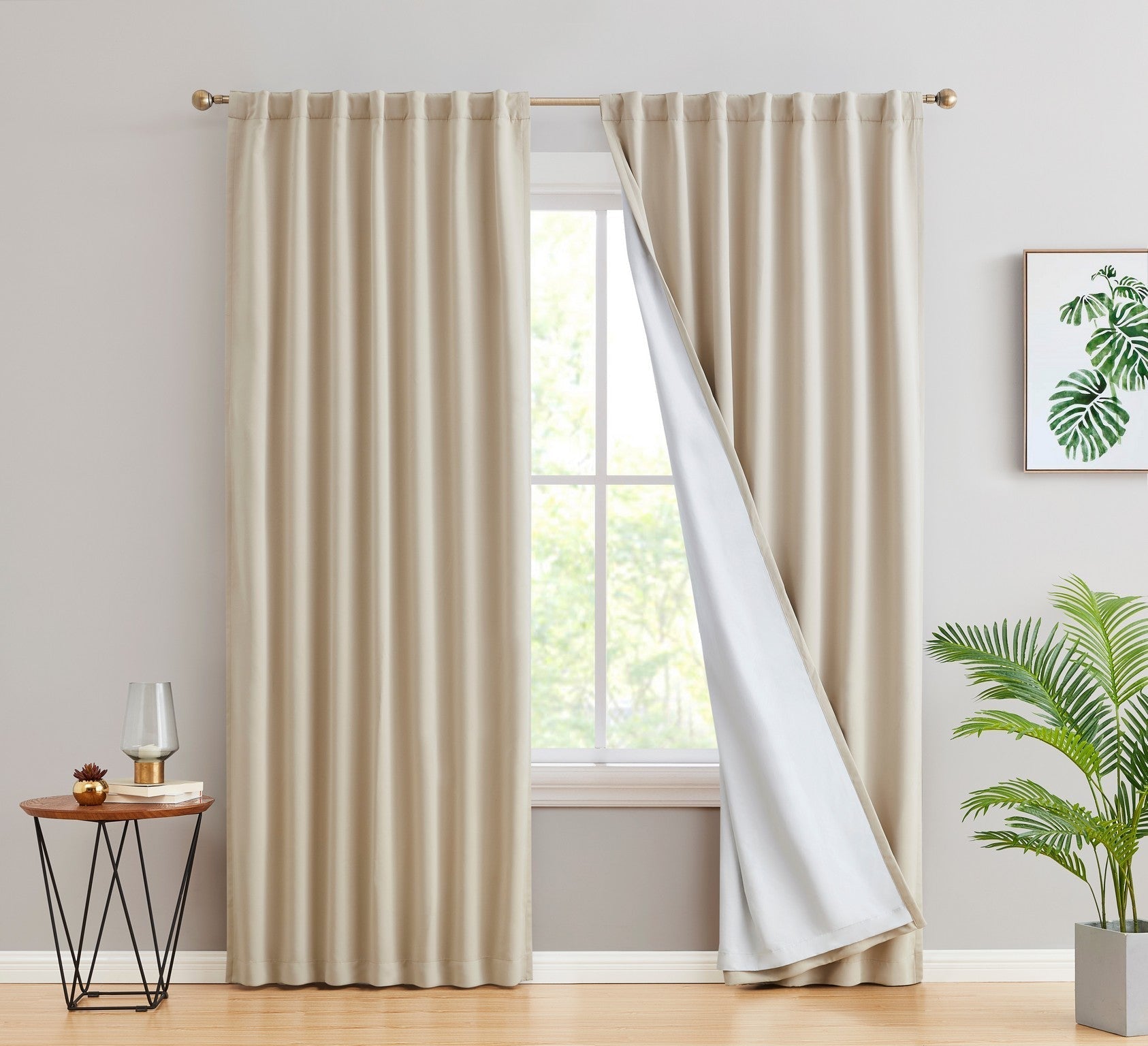 Lowes - 100% Blackout Curtains Dakota Hamilton with Insulight Membrane