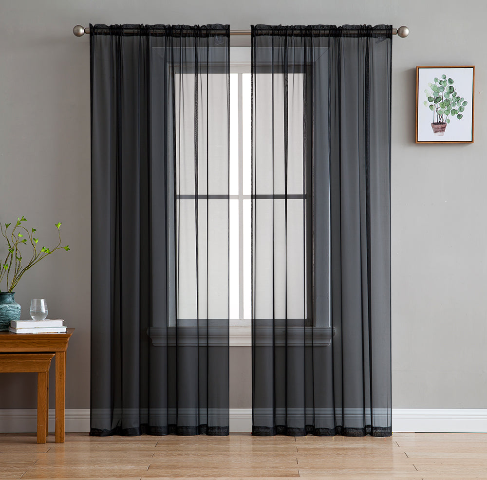 Lucento Sheer Rod Pocket Curtain Panels